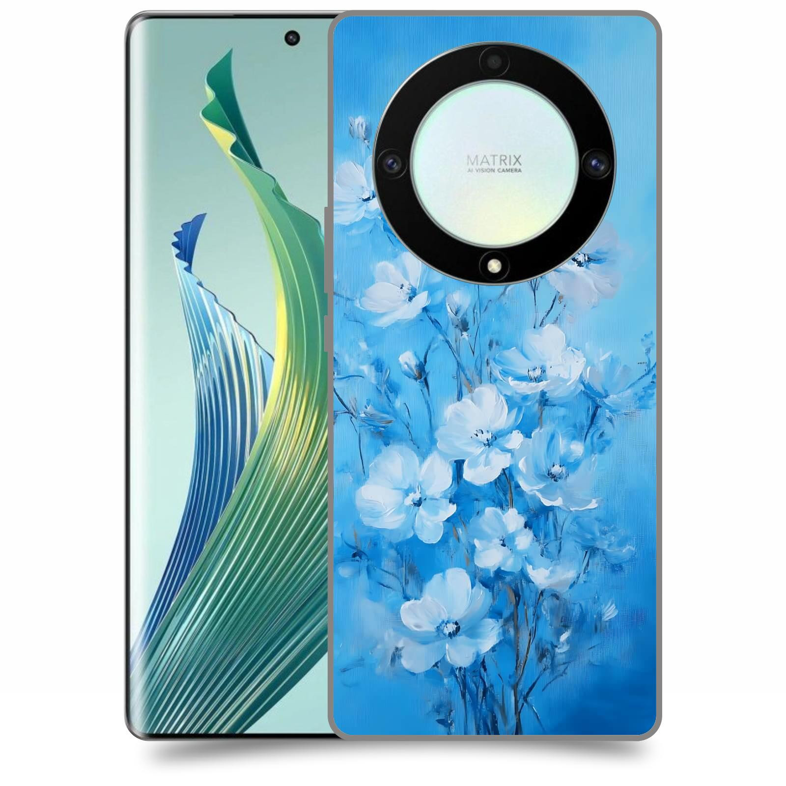 ACOVER Kryt na mobil Honor Magic 5 Lite 5G - Modrá ilustrace