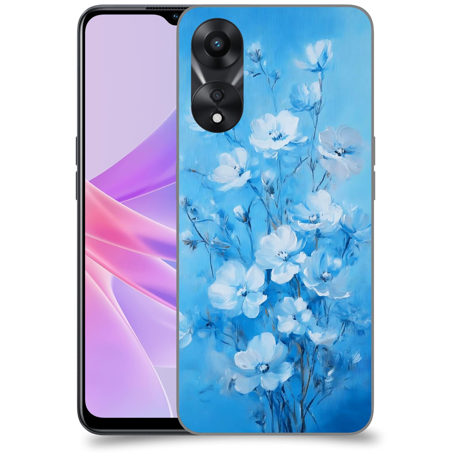 ACOVER Kryt na mobil OPPO A78 5G - Modrá ilustrace