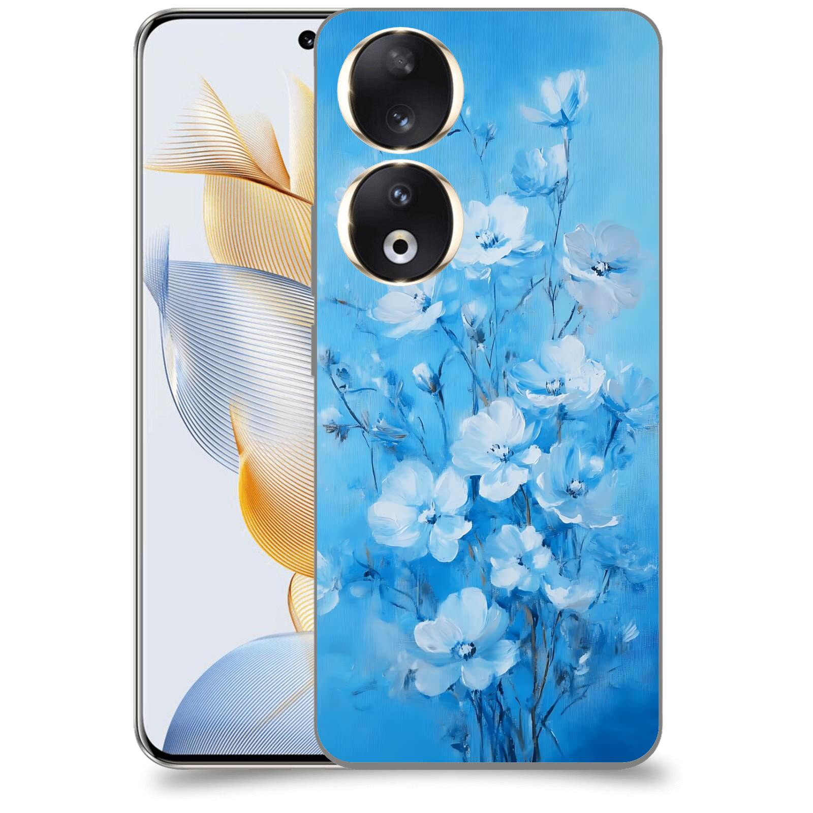 ACOVER Kryt na mobil Honor 90 - Modrá ilustrace