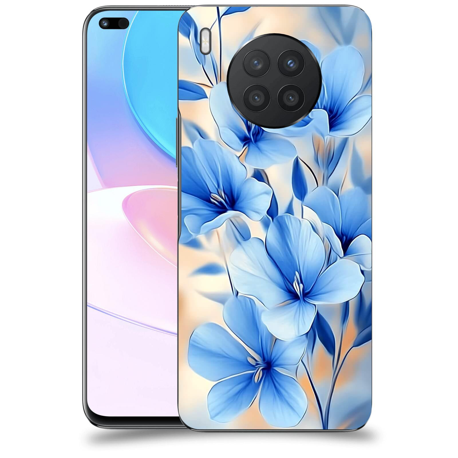 ACOVER Kryt na mobil Honor 50 Lite - Modré květiny.