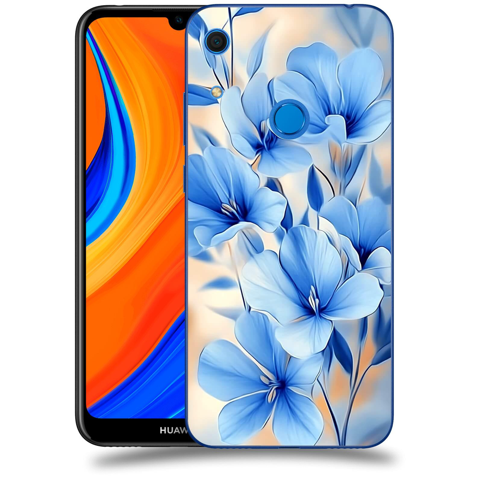 ACOVER Kryt na mobil Huawei Y6S - Modré květiny.