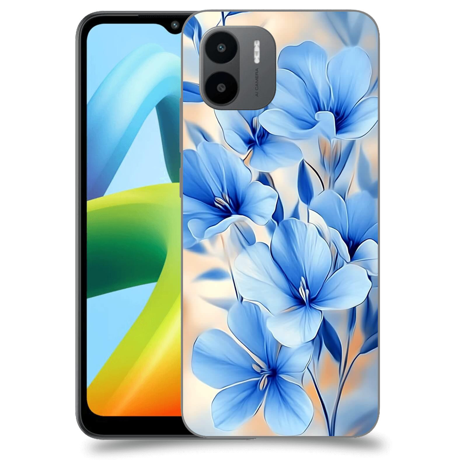 ACOVER Kryt na mobil Xiaomi Redmi A1+ - Modré květiny.