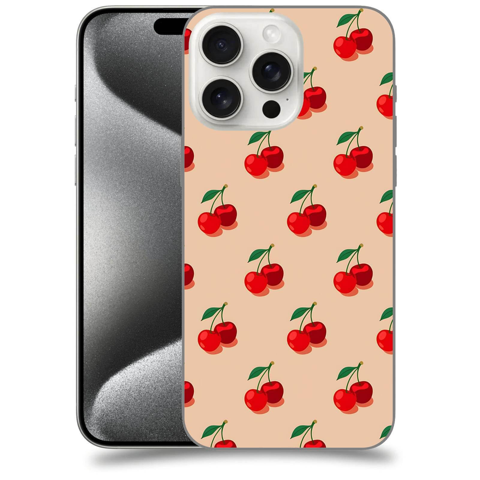 ACOVER Kryt na mobil Apple iPhone 15 pro max - Šťavnaté třešně