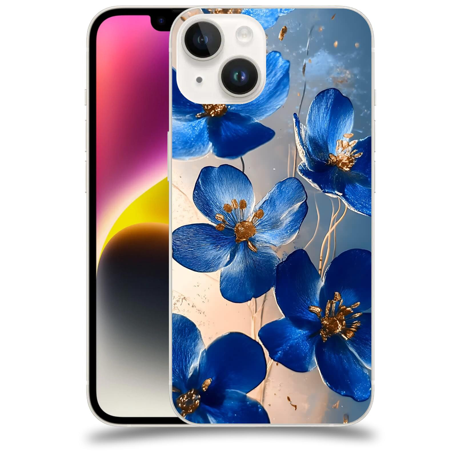 ACOVER Kryt na mobil Apple iPhone 14 - Zlatá elegance