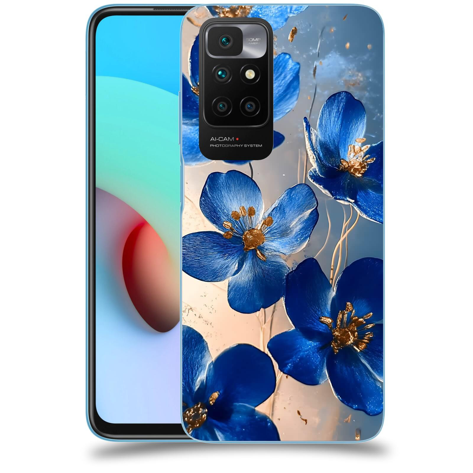 ACOVER Kryt na mobil Xiaomi Redmi 10 (2022) - Zlatá elegance