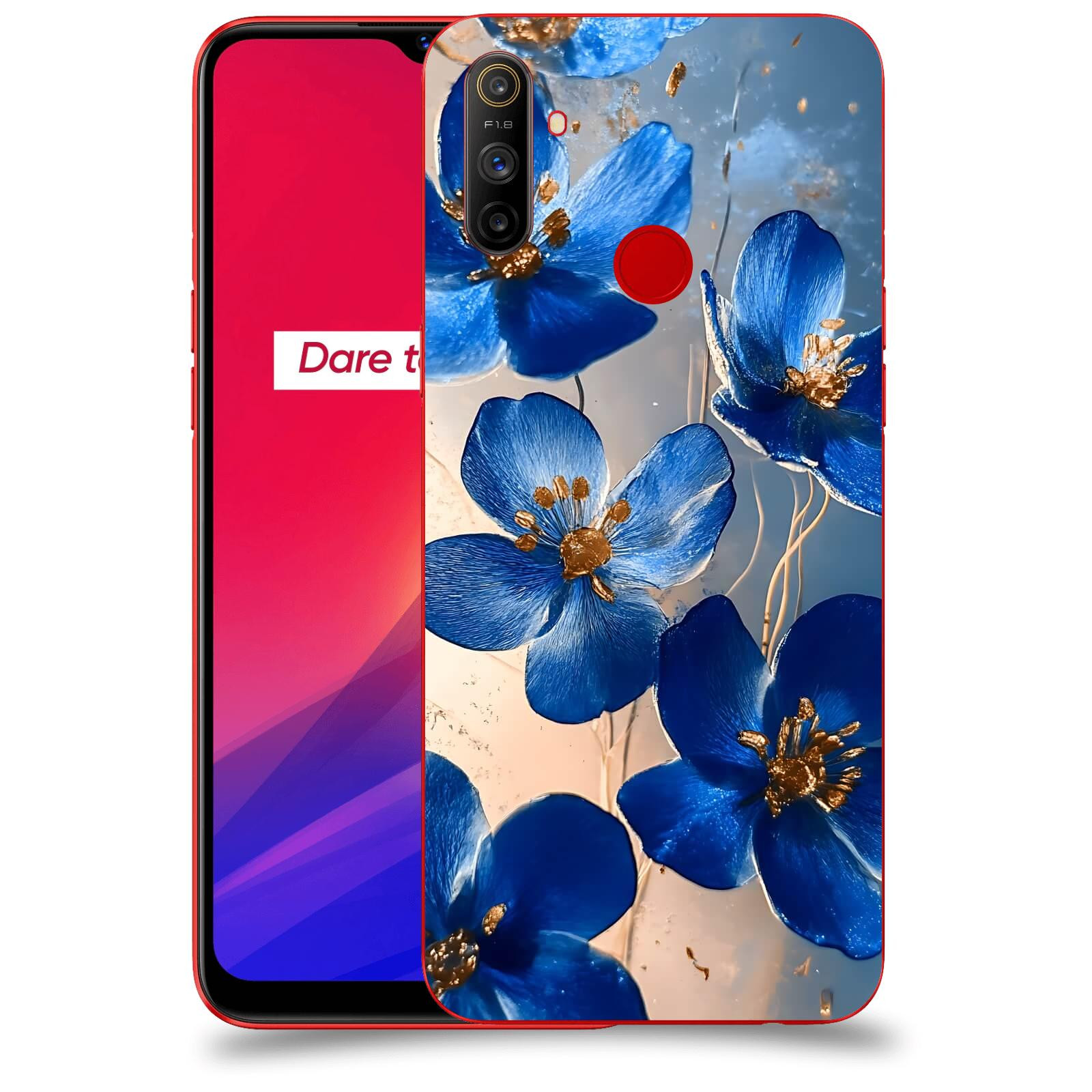 ACOVER Kryt na mobil Realme C3 - Zlatá elegance