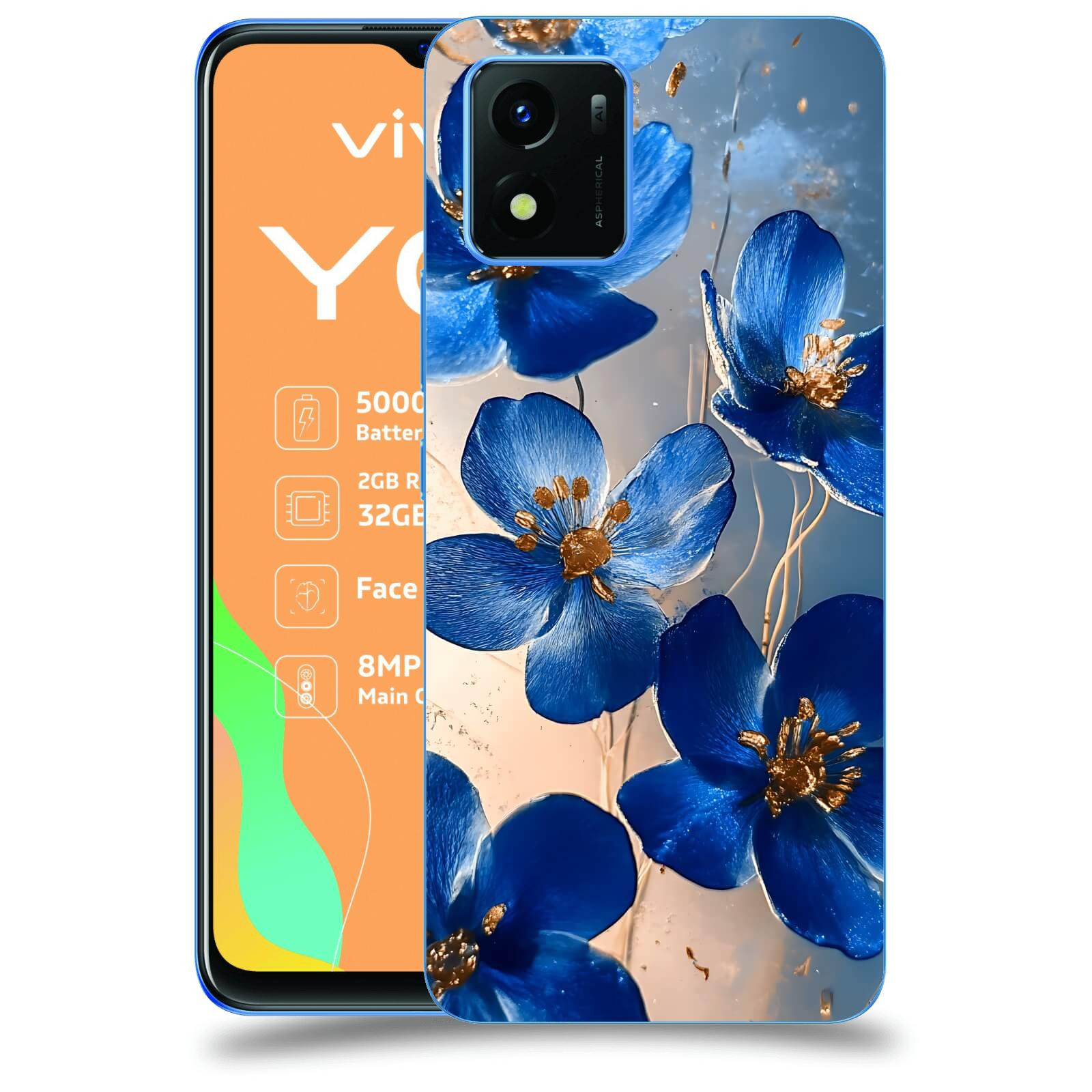 ACOVER Kryt na mobil Vivo Y01 - Zlatá elegance