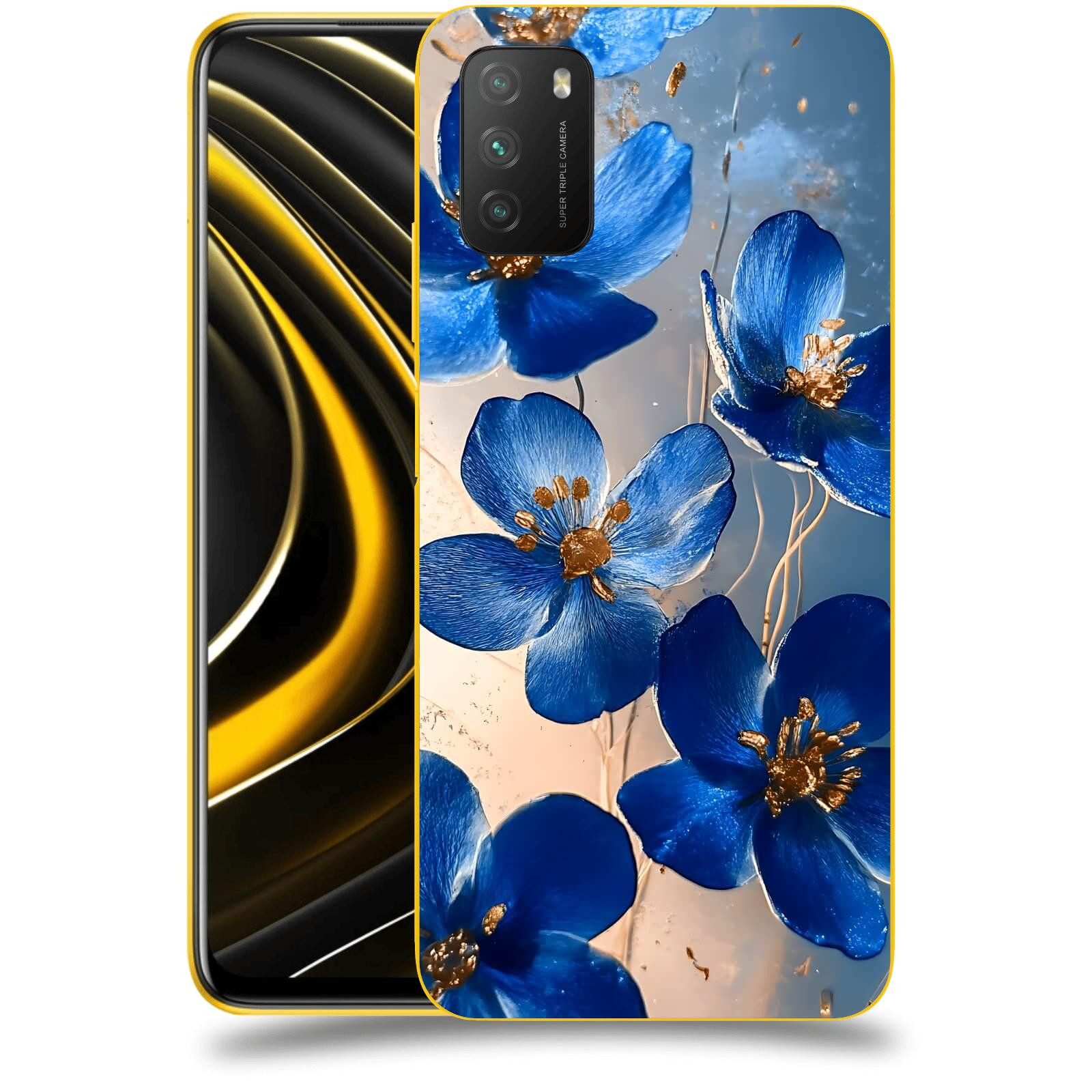 ACOVER Kryt na mobil Xiaomi Poco M3 - Zlatá elegance