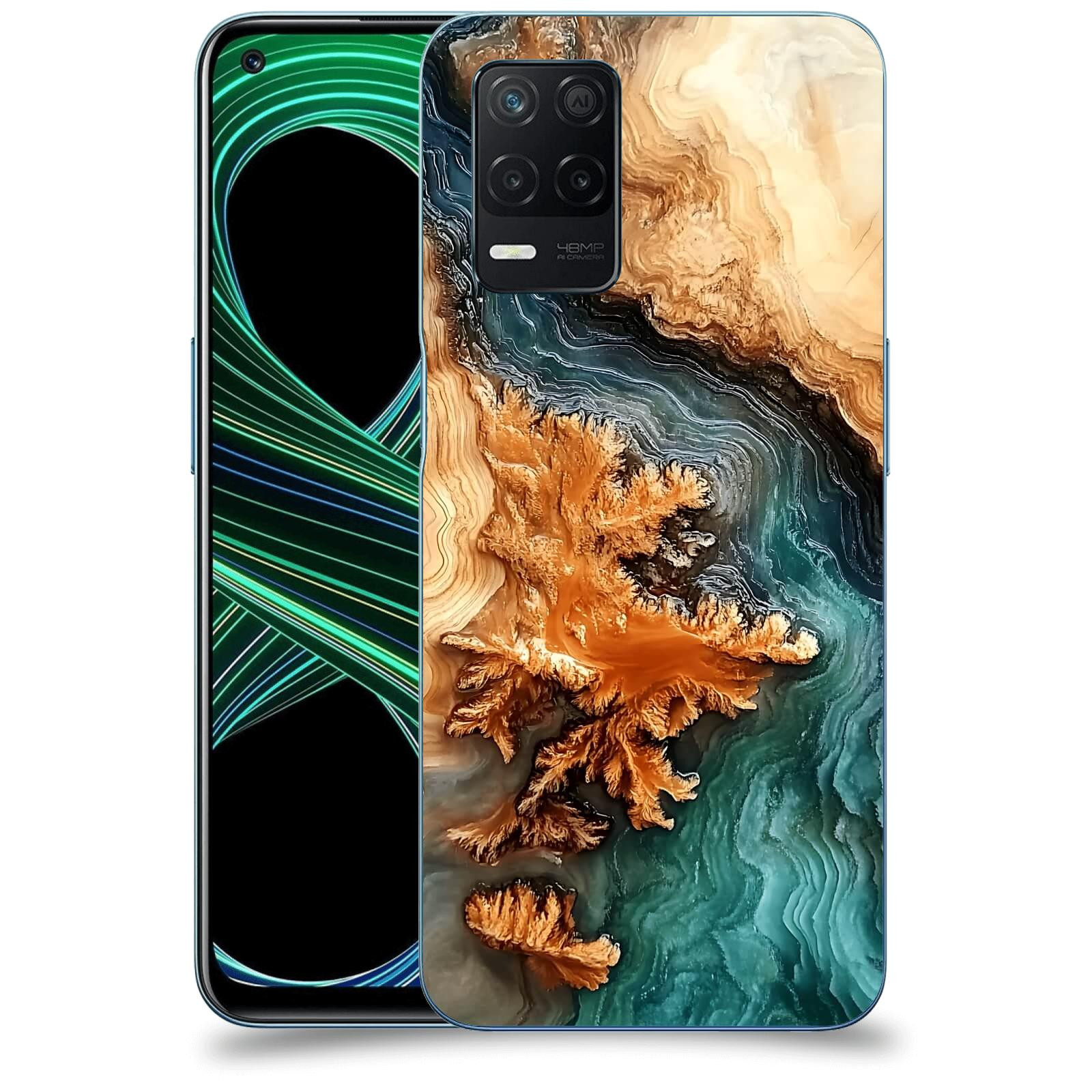 ACOVER Kryt na mobil Realme 8 5G - Minerální tok