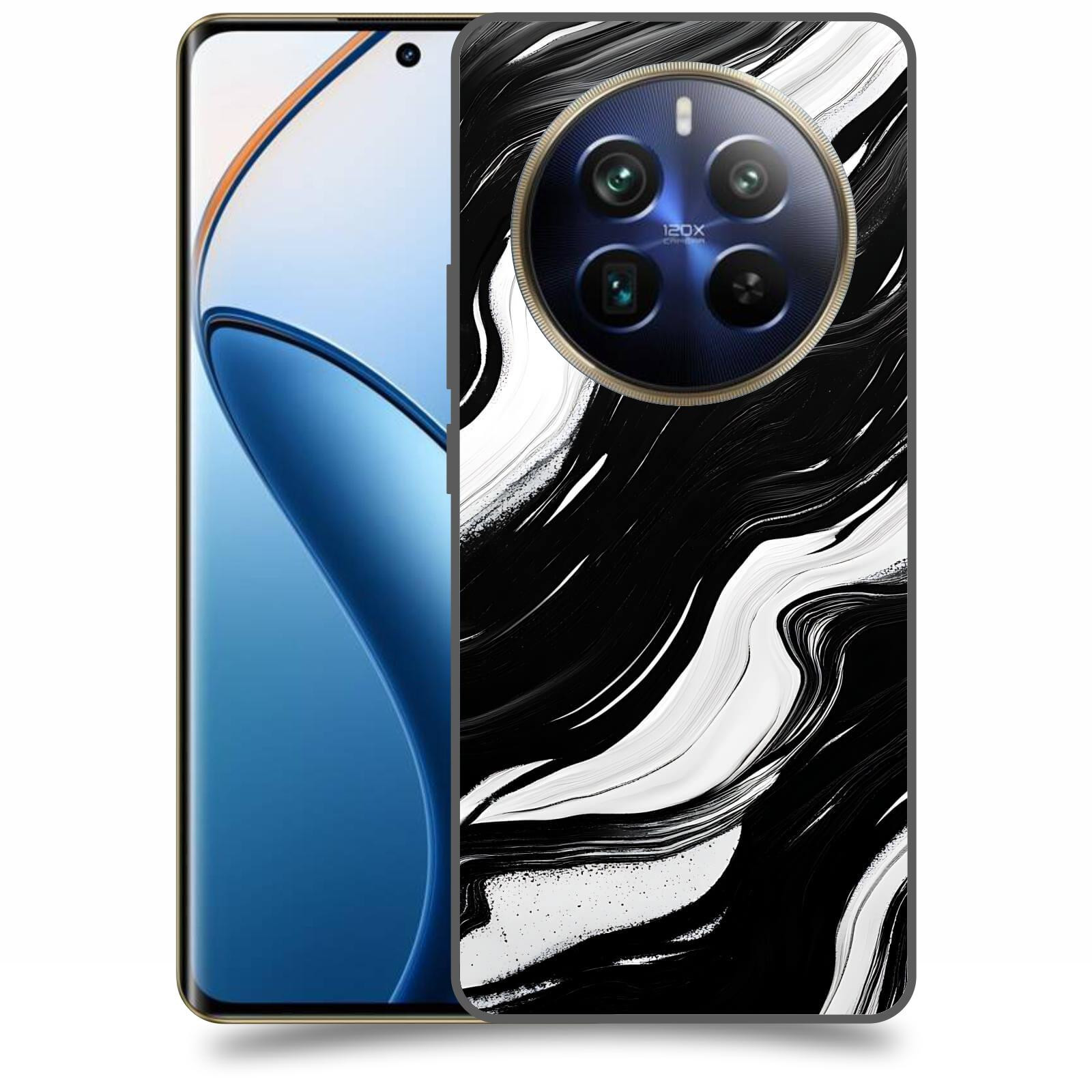 ACOVER Kryt na mobil Realme 12 pro+ 5g - Monochromie a Proudění