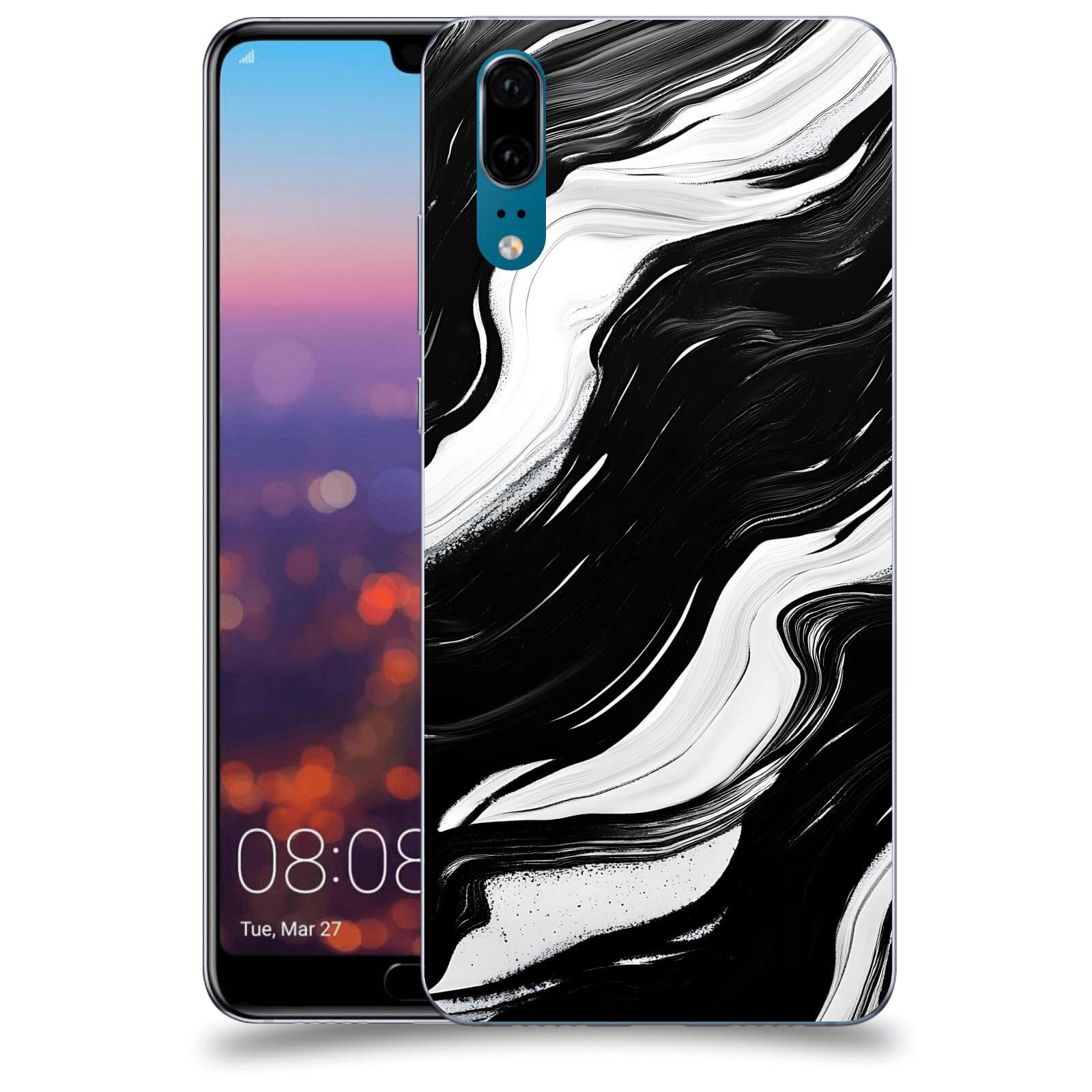 ACOVER Kryt na mobil Huawei P20 - Monochromie a Proudění