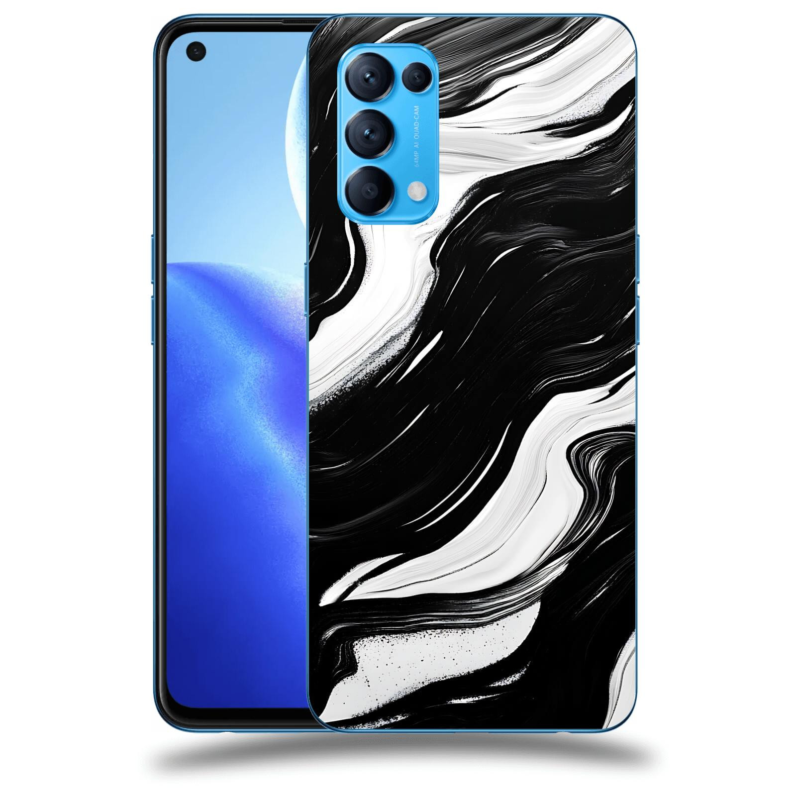 ACOVER Kryt na mobil OPPO Reno 5 5G - Monochromie a Proudění