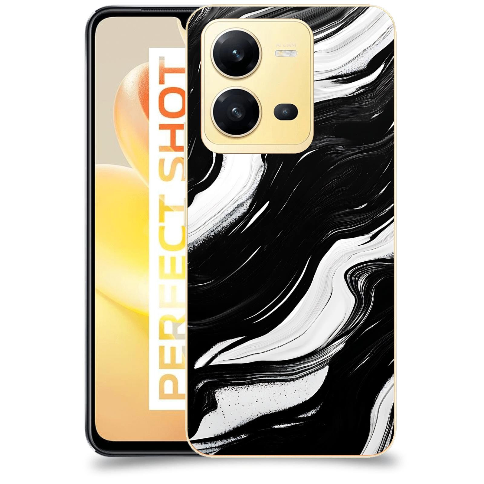 ACOVER Kryt na mobil Vivo X80 Lite - Monochromie a Proudění