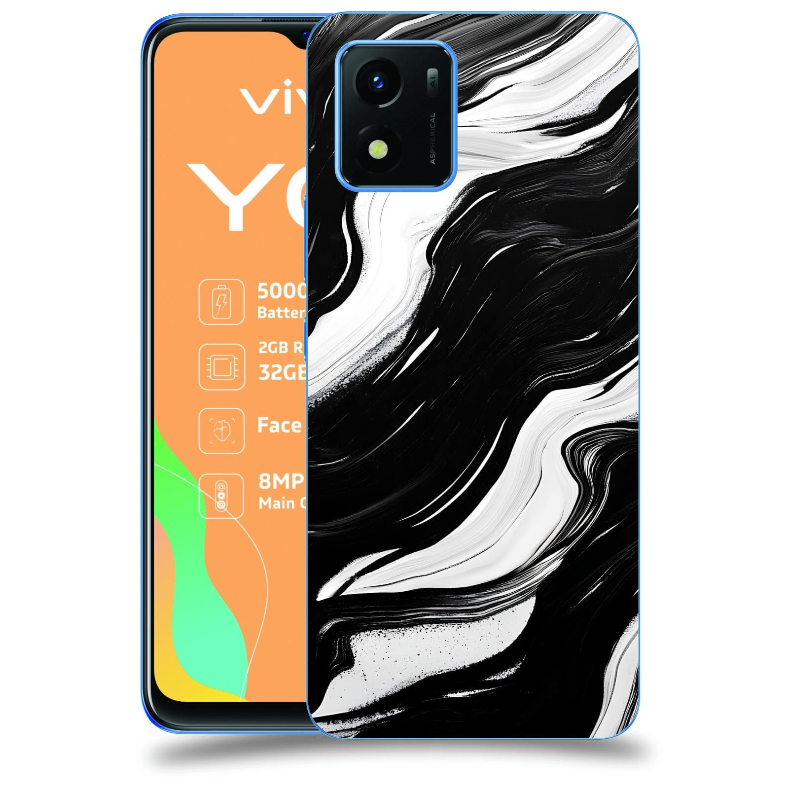 ACOVER Kryt na mobil Vivo Y01 - Monochromie a Proudění
