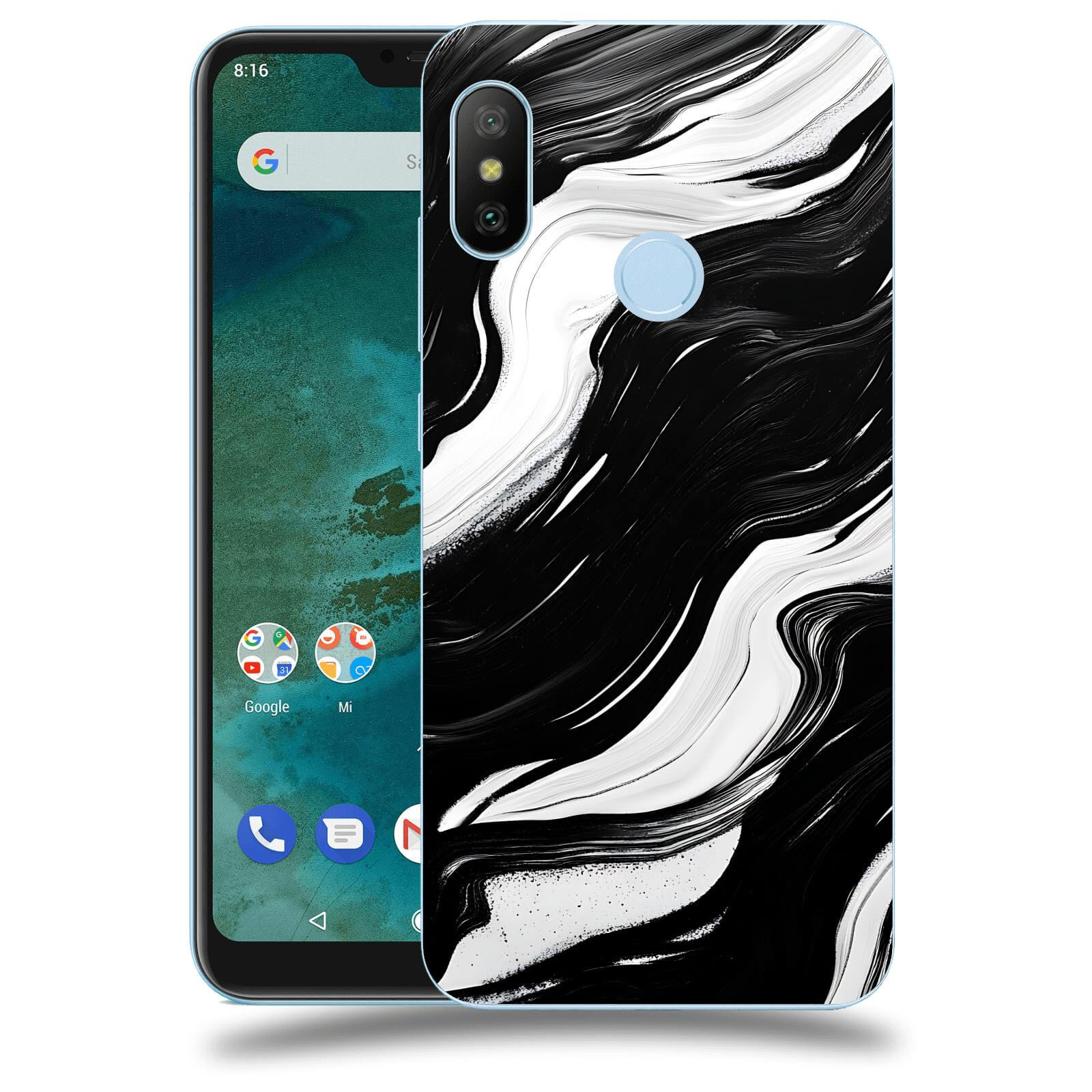 ACOVER Kryt na mobil Xiaomi Mi A2 Lite - Monochromie a Proudění