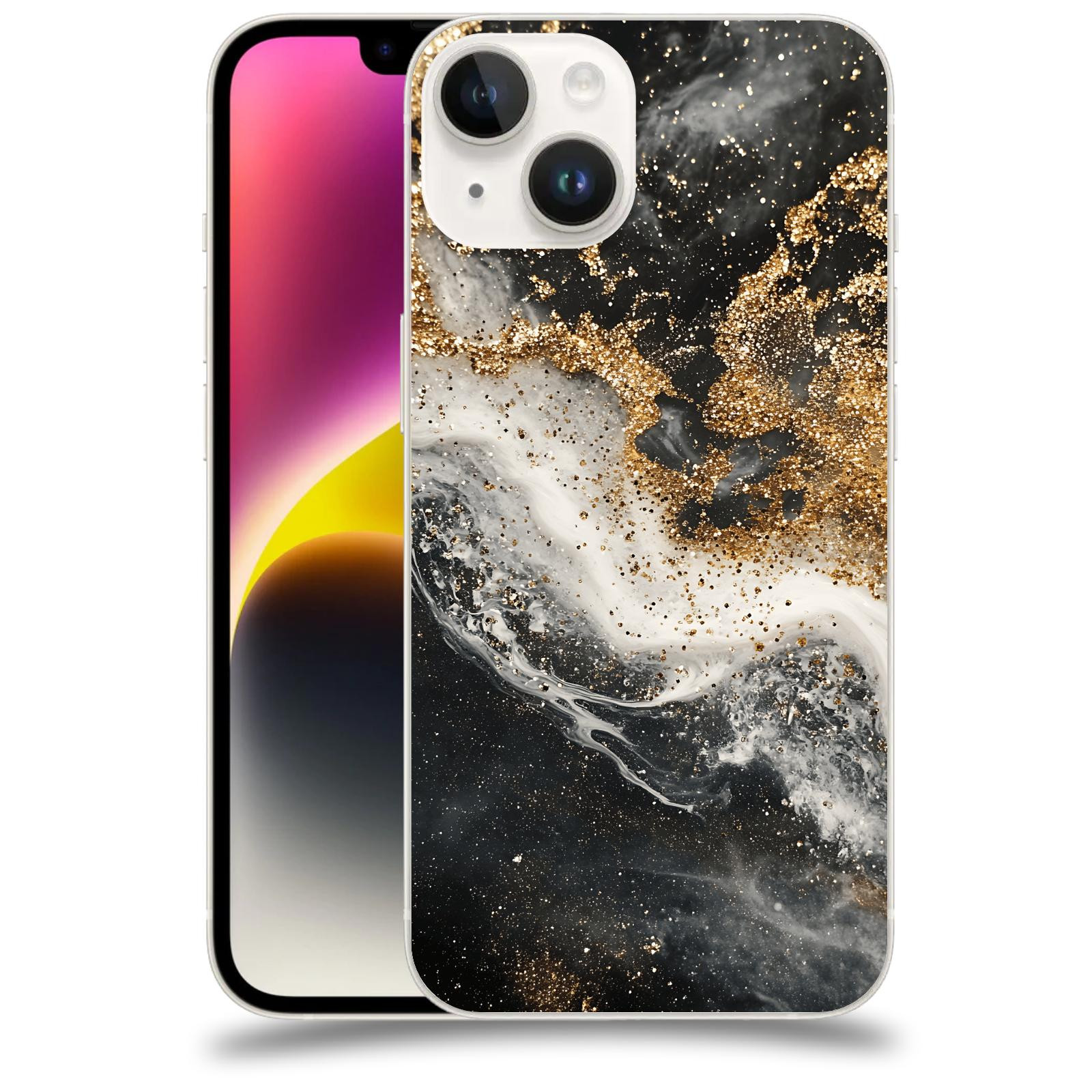 ACOVER Kryt na mobil Apple iPhone 14 - Liquid Gold I