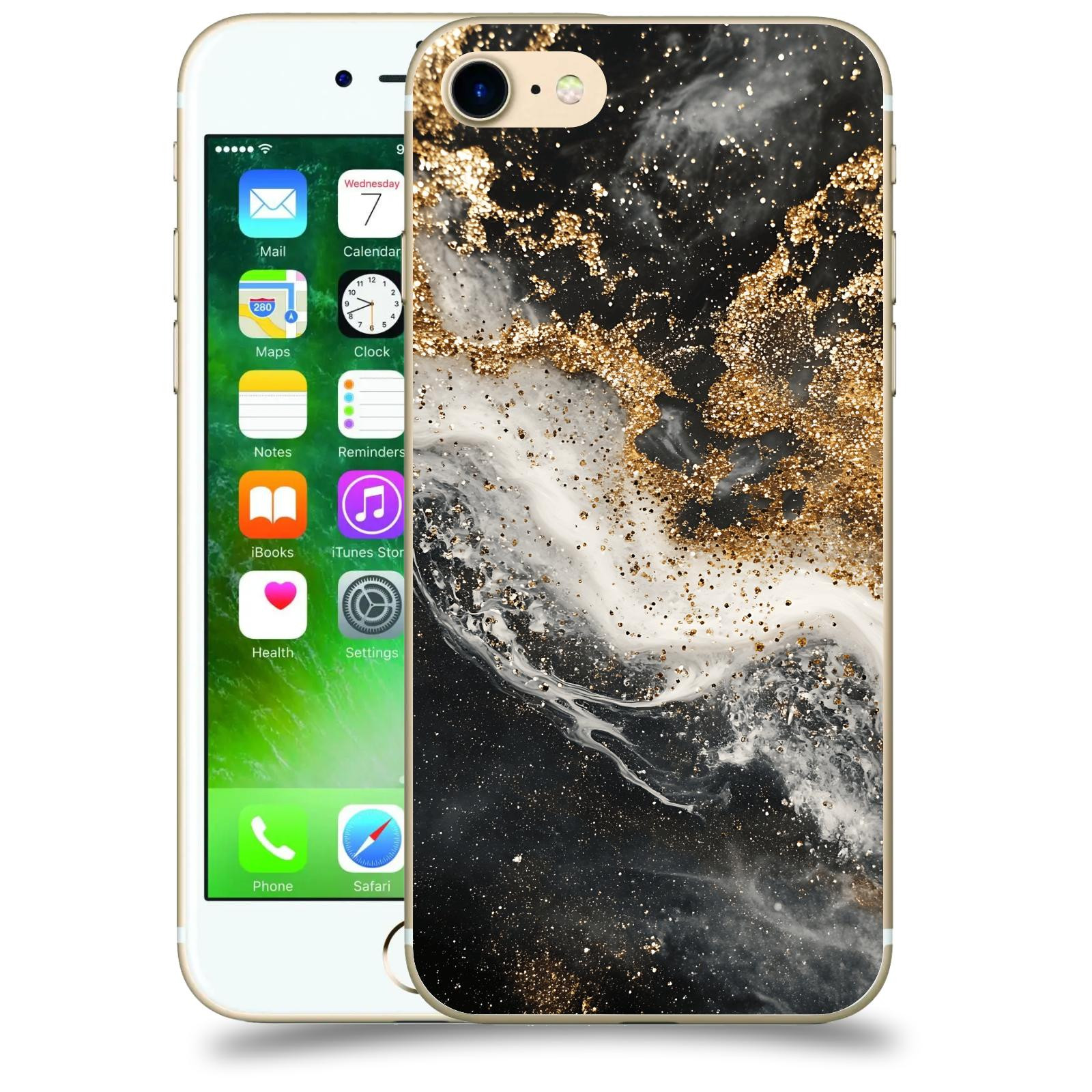 ACOVER Kryt na mobil Apple iPhone 7 - Liquid Gold I