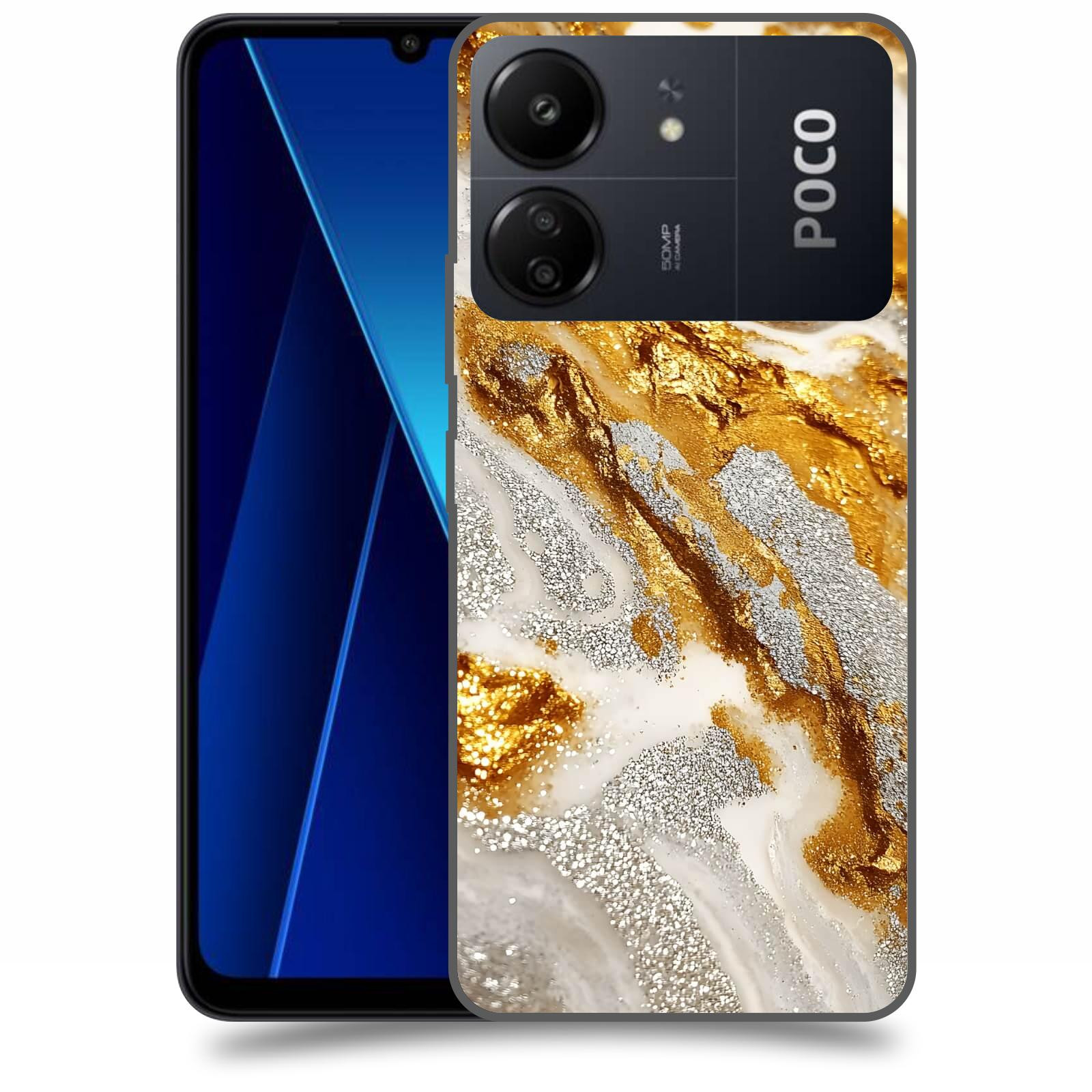 ACOVER Kryt na mobil Poco C65 - Liquid Gold II