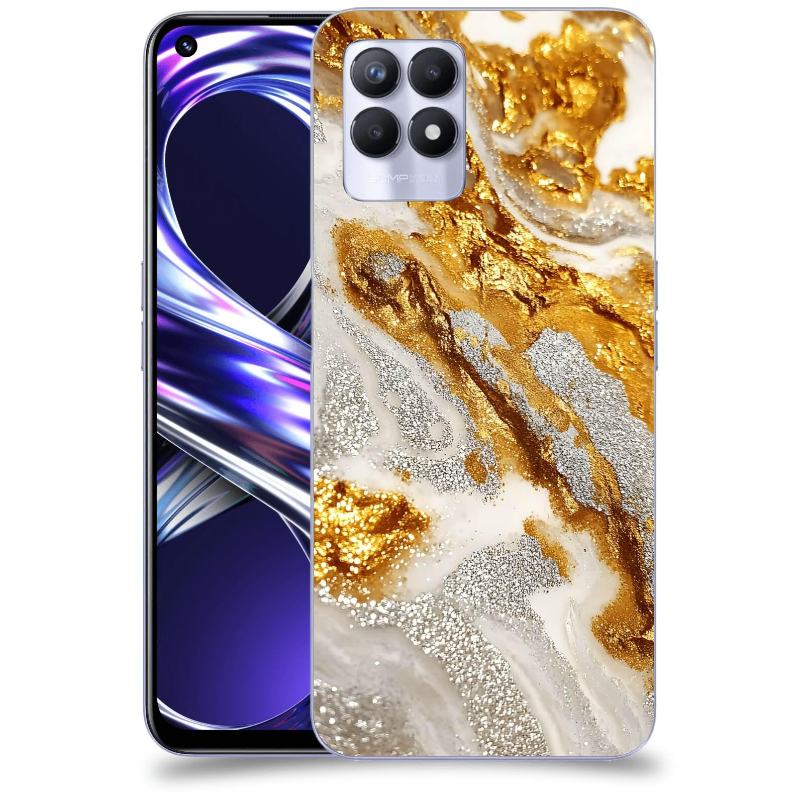 ACOVER Kryt na mobil Realme 8i - Liquid Gold II