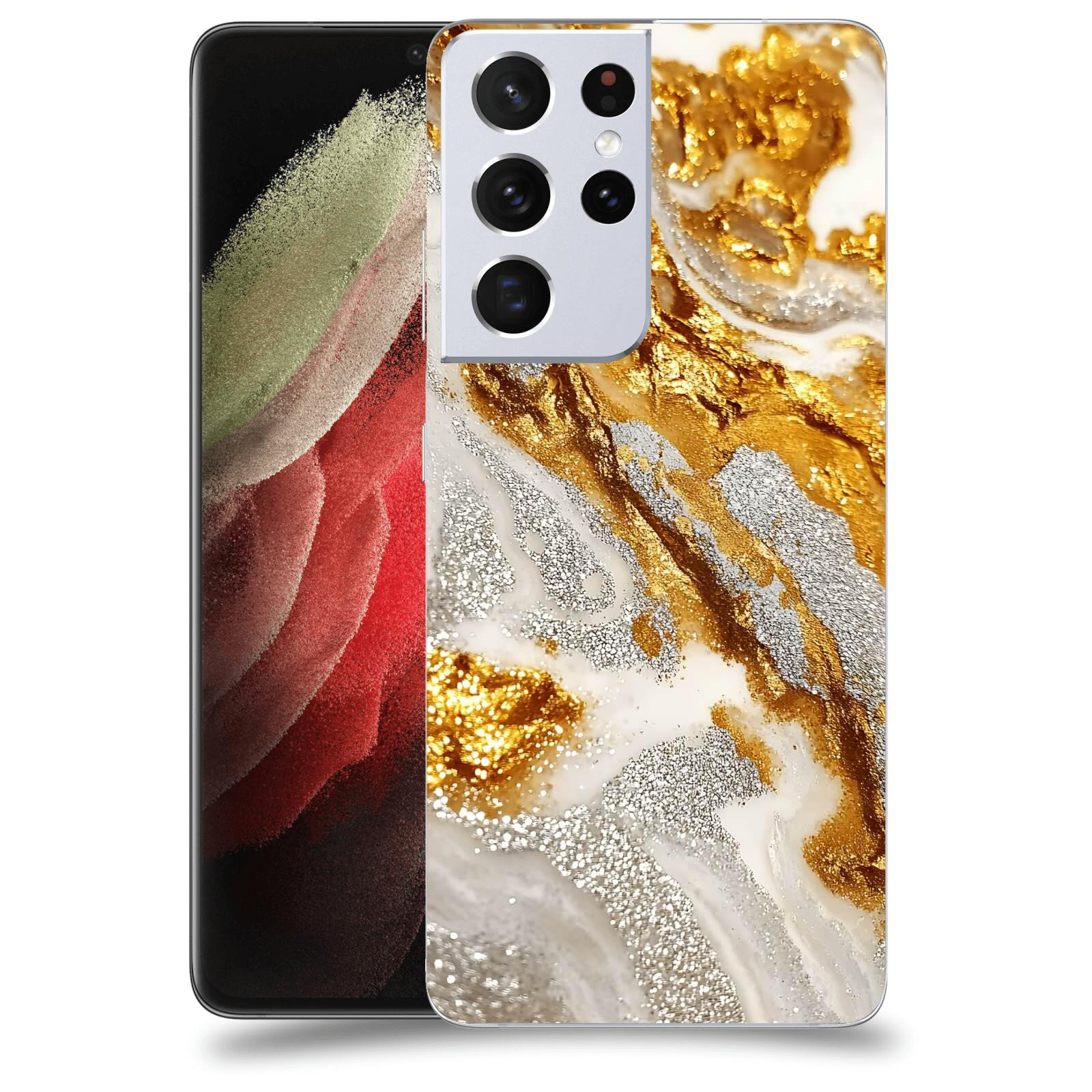 ACOVER Kryt na mobil Samsung Galaxy S21 Ultra 5G G998B - Liquid Gold II