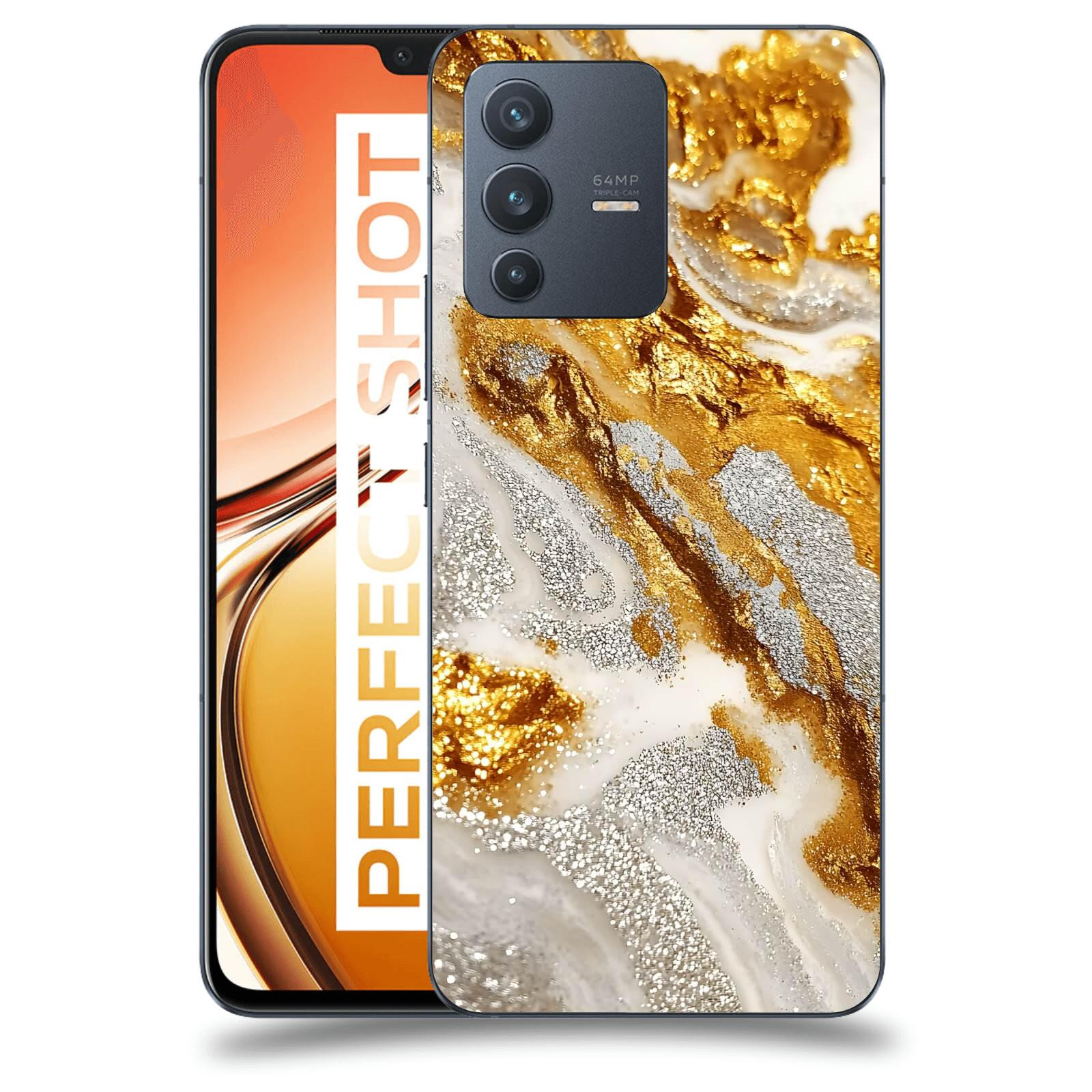 ACOVER Kryt na mobil Vivo V23 5G - Liquid Gold II