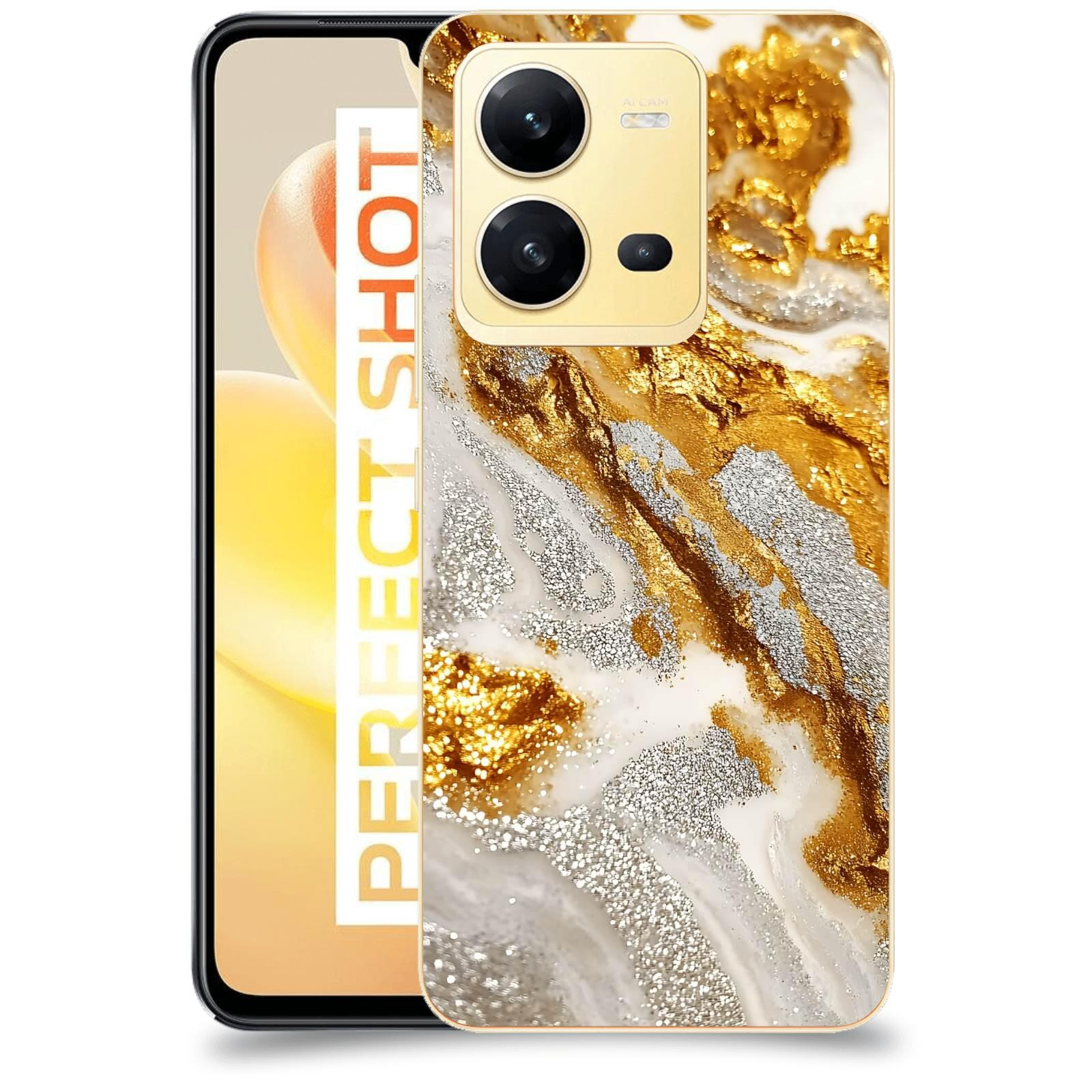 ACOVER Kryt na mobil Vivo X80 Lite - Liquid Gold II