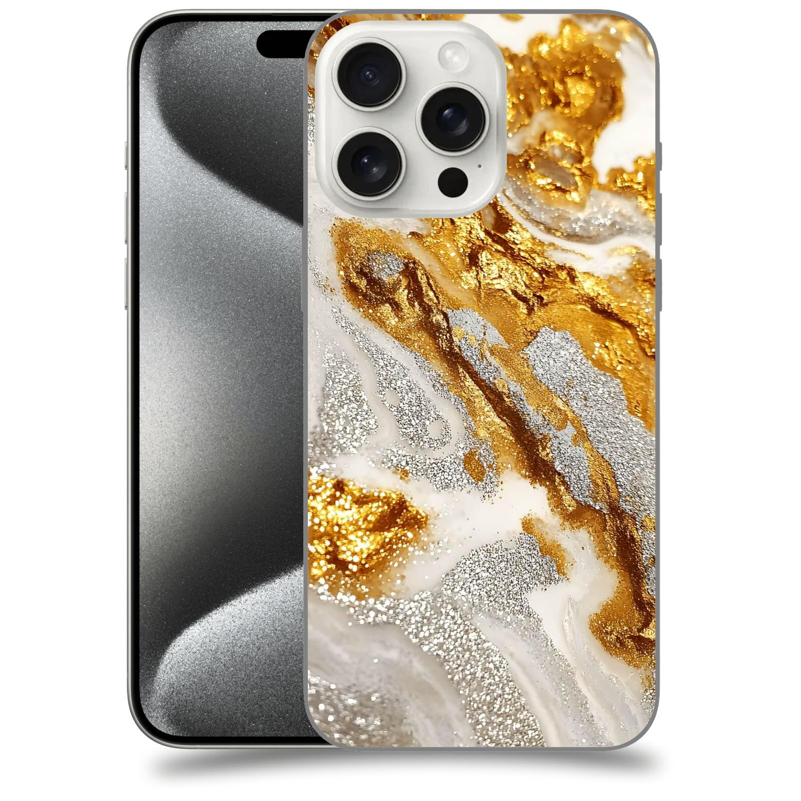 ACOVER Kryt na mobil Apple iPhone 15 pro max - Liquid Gold II