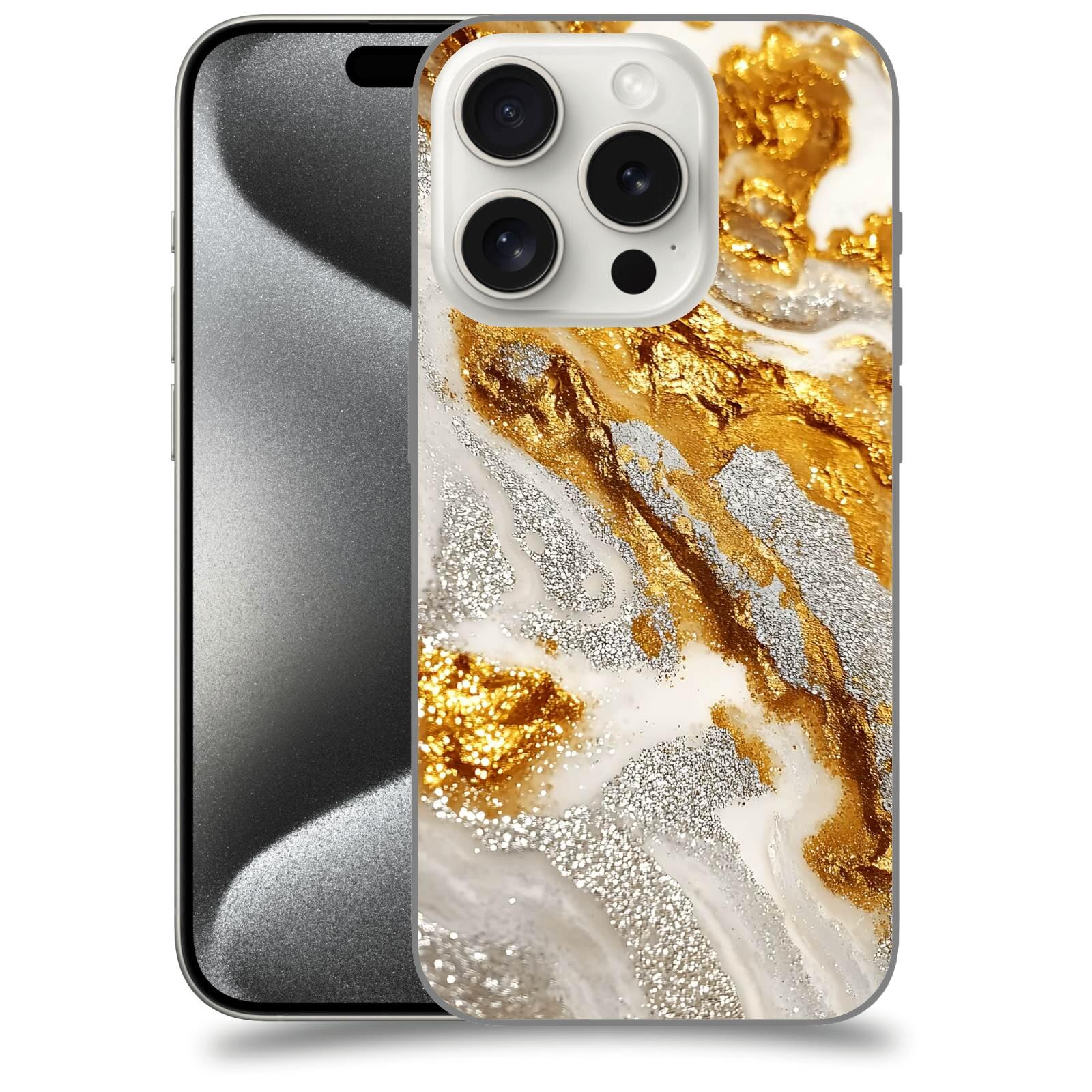 ACOVER Kryt na mobil Apple iPhone 15 pro - Liquid Gold II
