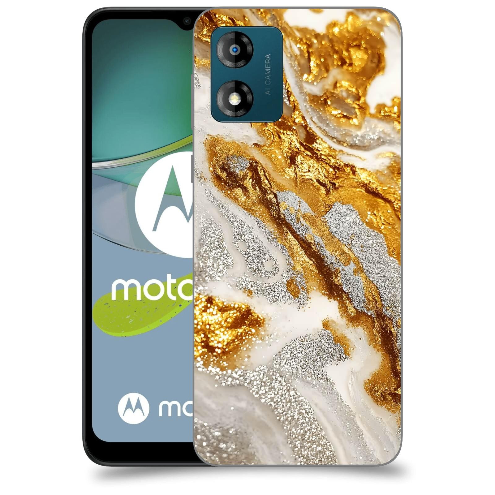 ACOVER Kryt na mobil Motorola Moto E13 - Liquid Gold II