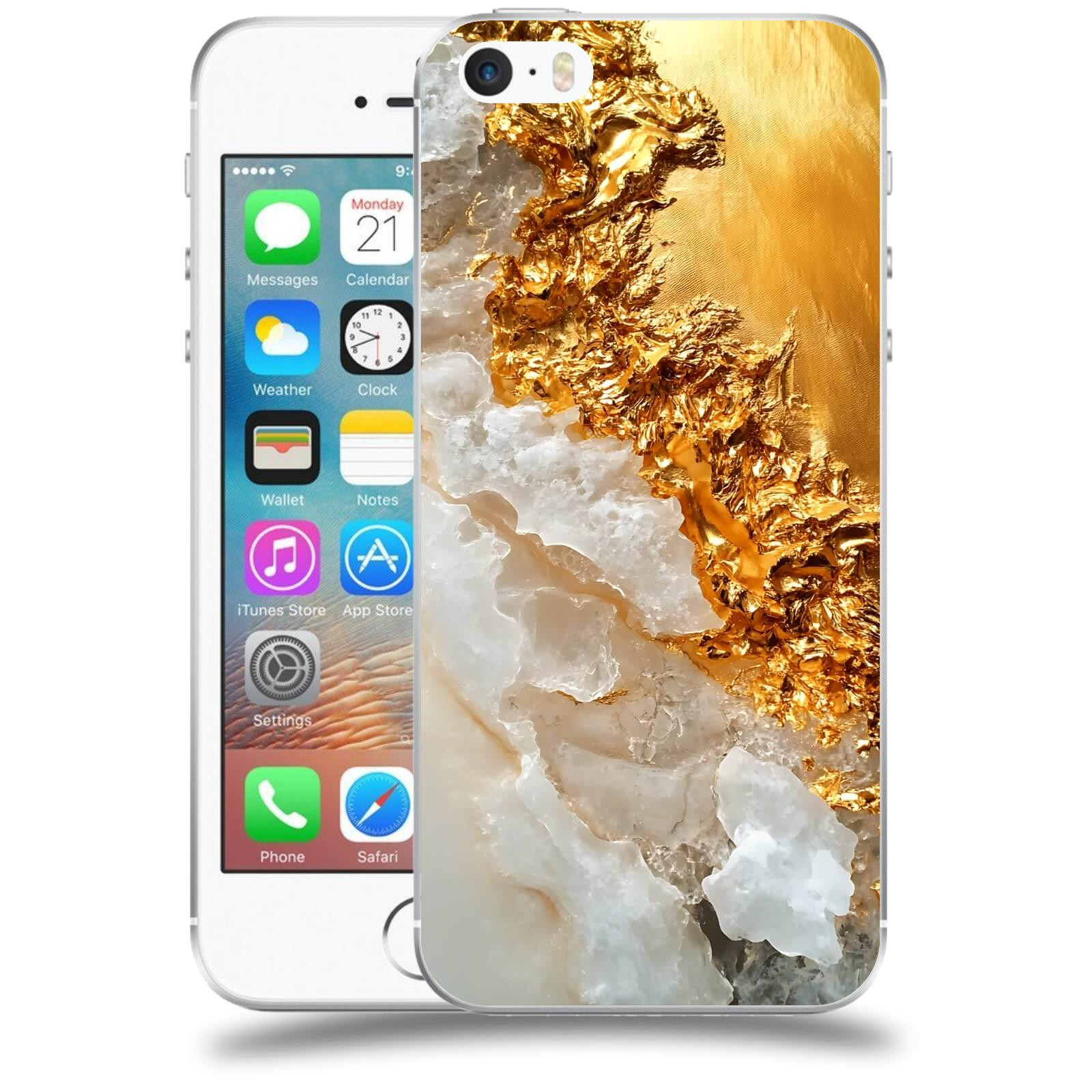 ACOVER Kryt na mobil Apple iPhone 5/5S/SE - Liquid Gold III