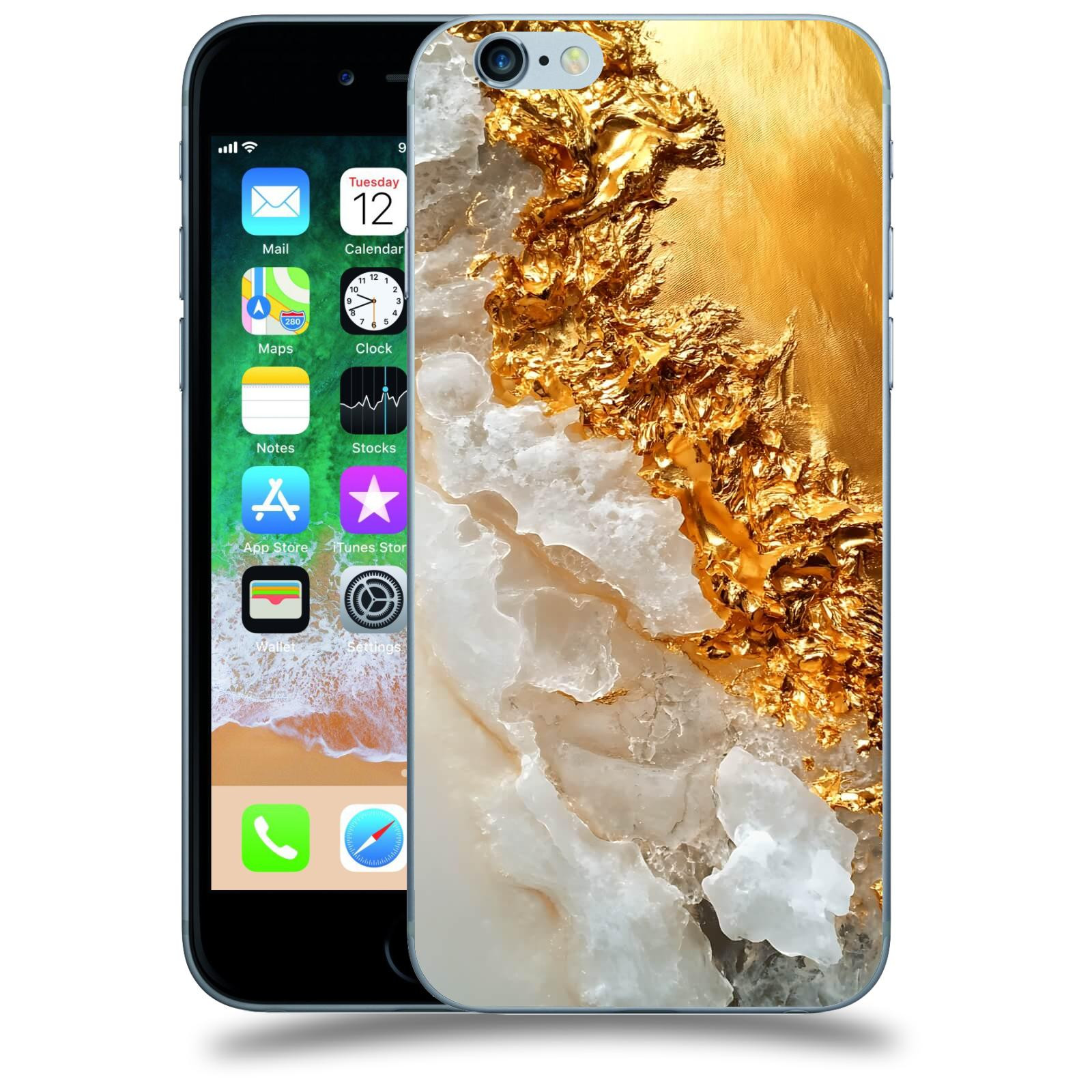 ACOVER Kryt na mobil Apple iPhone 6/6S - Liquid Gold III