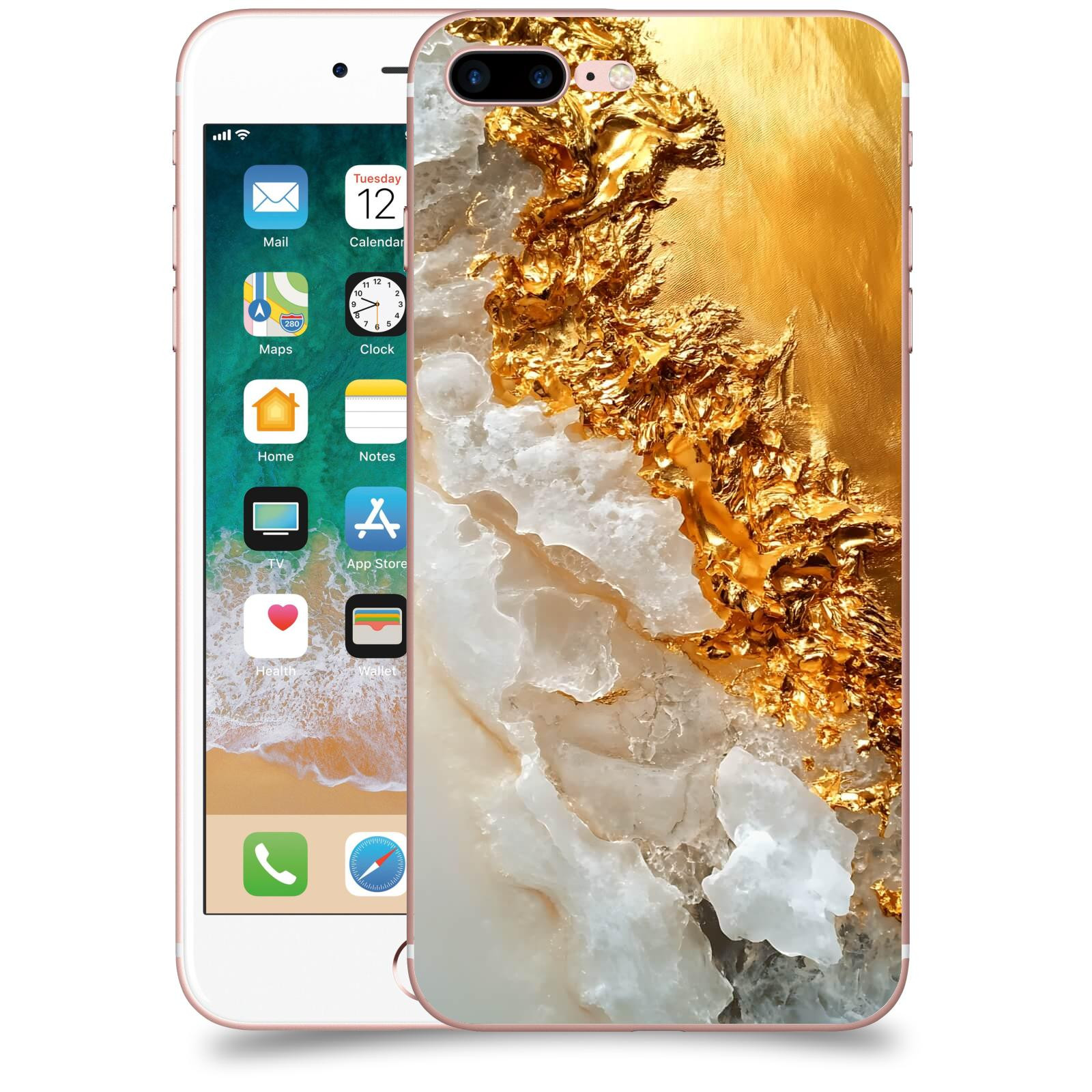 ACOVER Kryt na mobil Apple iPhone 7 Plus - Liquid Gold III