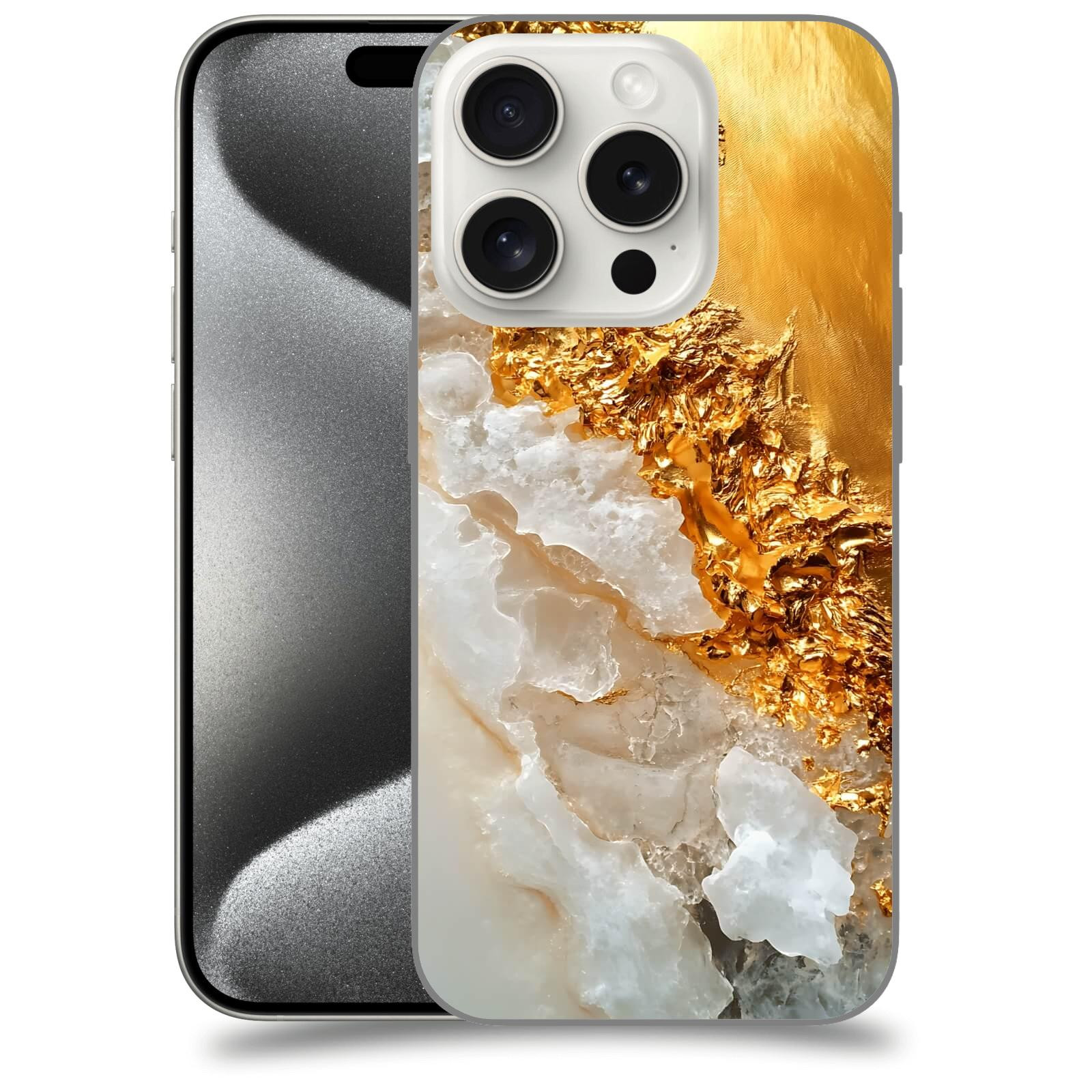 ACOVER Kryt na mobil Apple iPhone 15 pro - Liquid Gold III