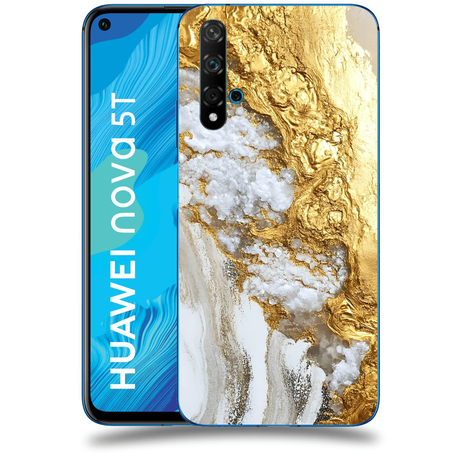 ACOVER Kryt na mobil Huawei Nova 5T - Liquid Gold V