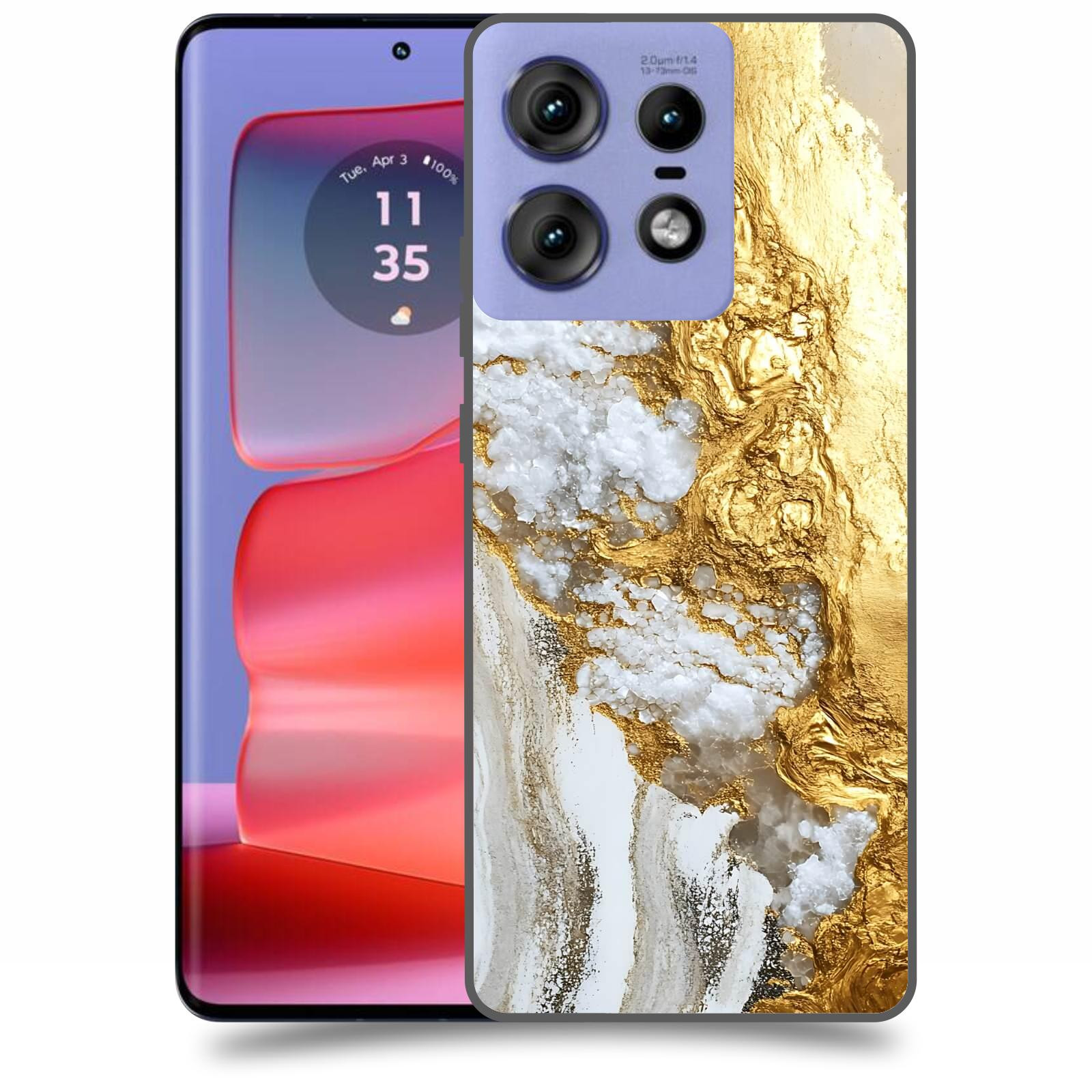 ACOVER Kryt na mobil Motorola Edge 50 Pro - Liquid Gold V