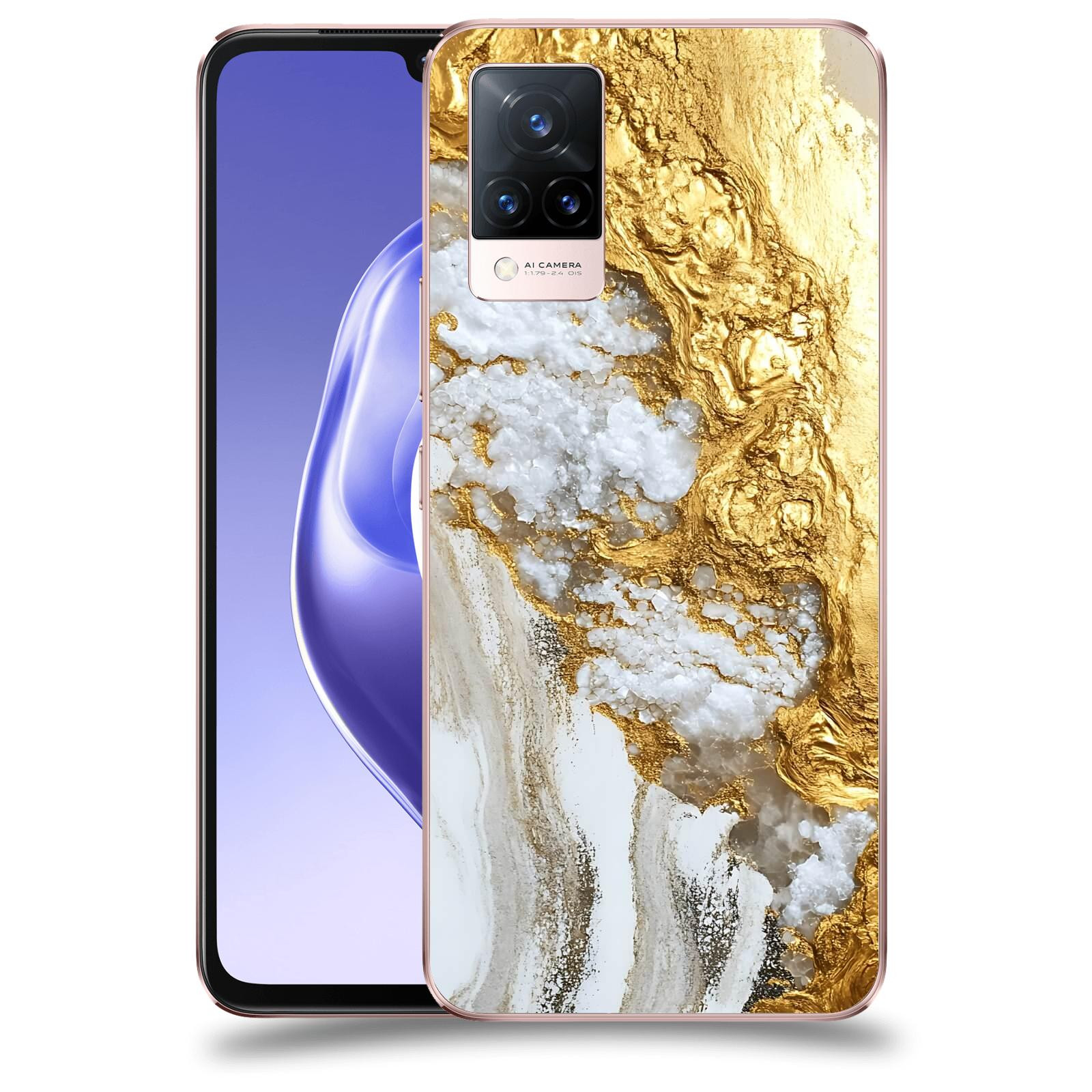 ACOVER Kryt na mobil Vivo V21 5G - Liquid Gold V