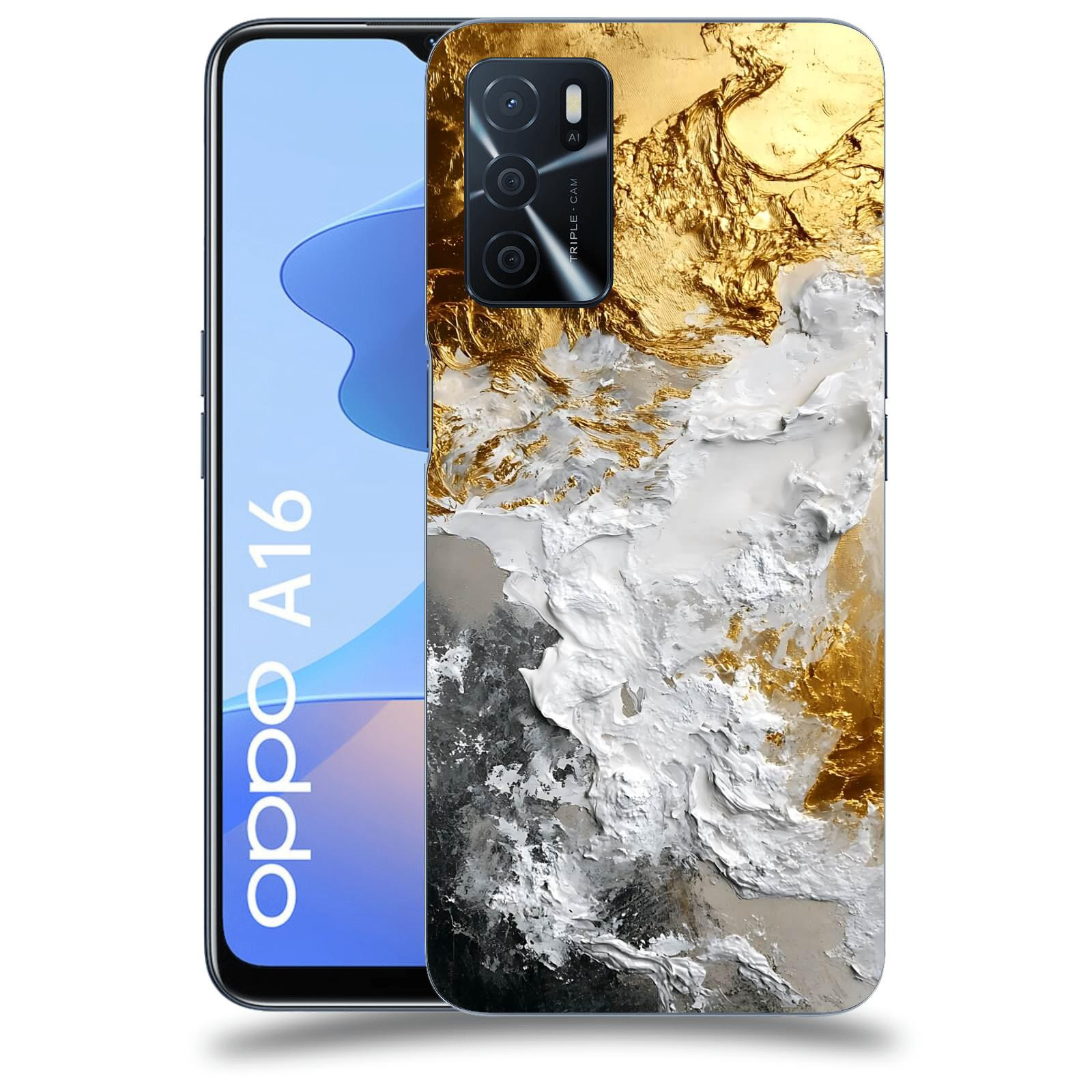 ACOVER Kryt na mobil OPPO A16 - Liquid Gold VI