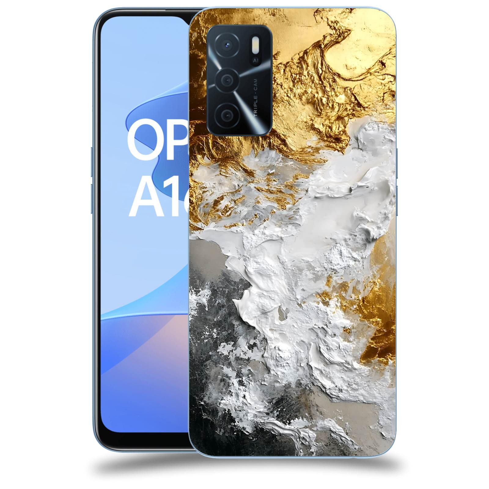 ACOVER Kryt na mobil OPPO A16s - Liquid Gold VI