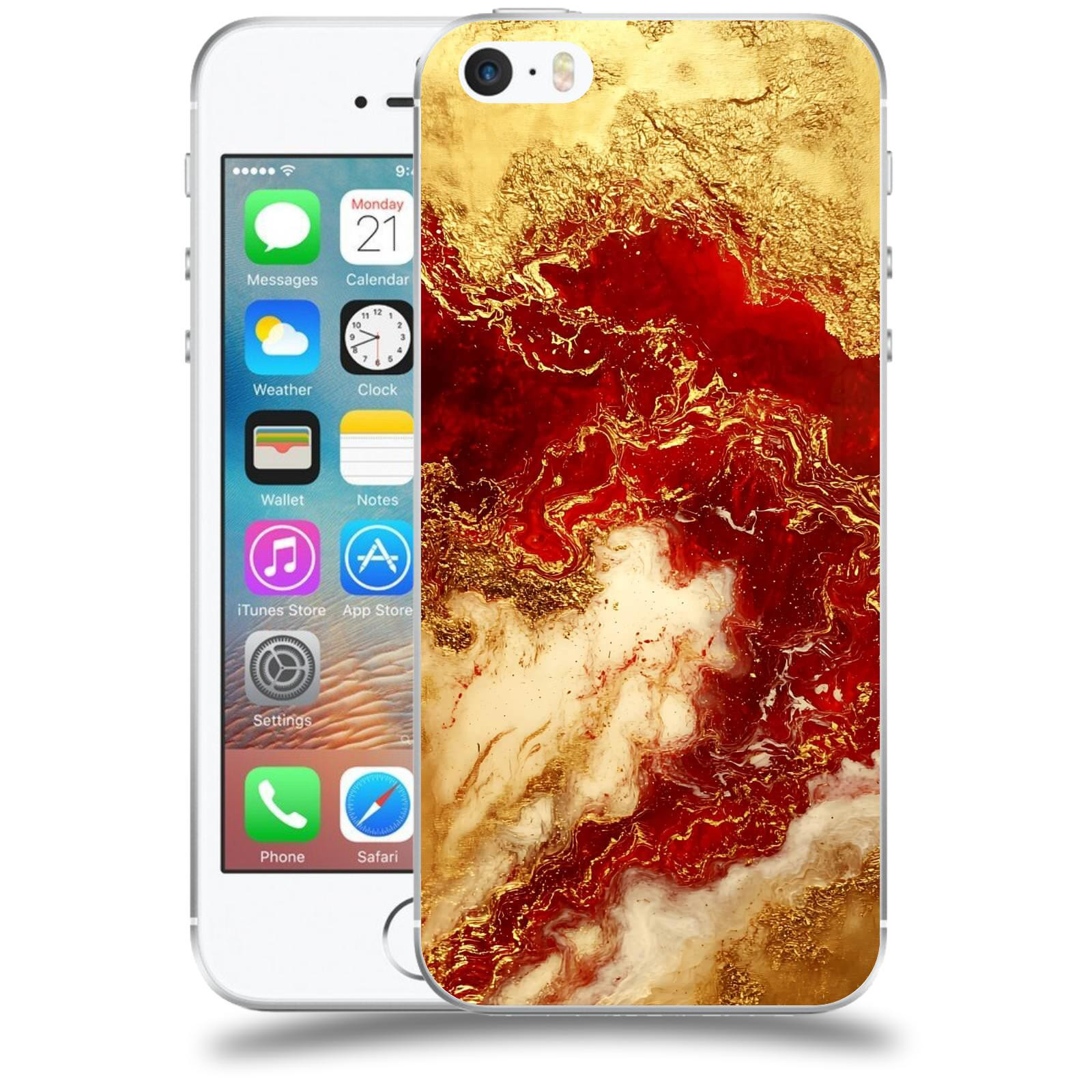 ACOVER Kryt na mobil Apple iPhone 5/5S/SE - Golden Blood I