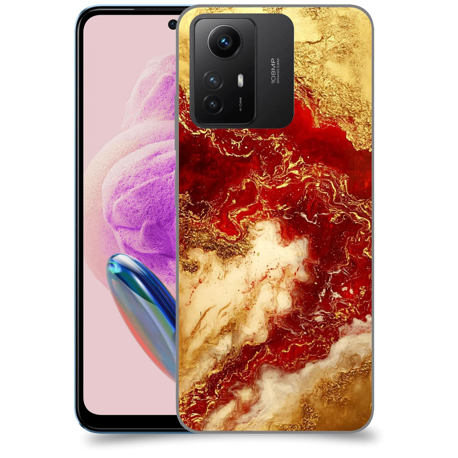 ACOVER Kryt na mobil Xiaomi Redmi Note 12S - Golden Blood I