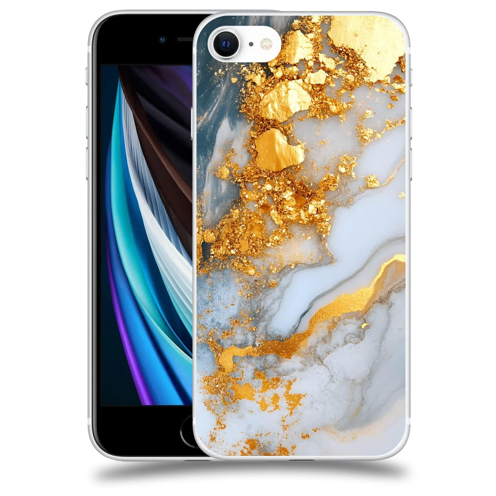 ACOVER Kryt na mobil Apple iPhone SE 2020 - Liquid Gold VII