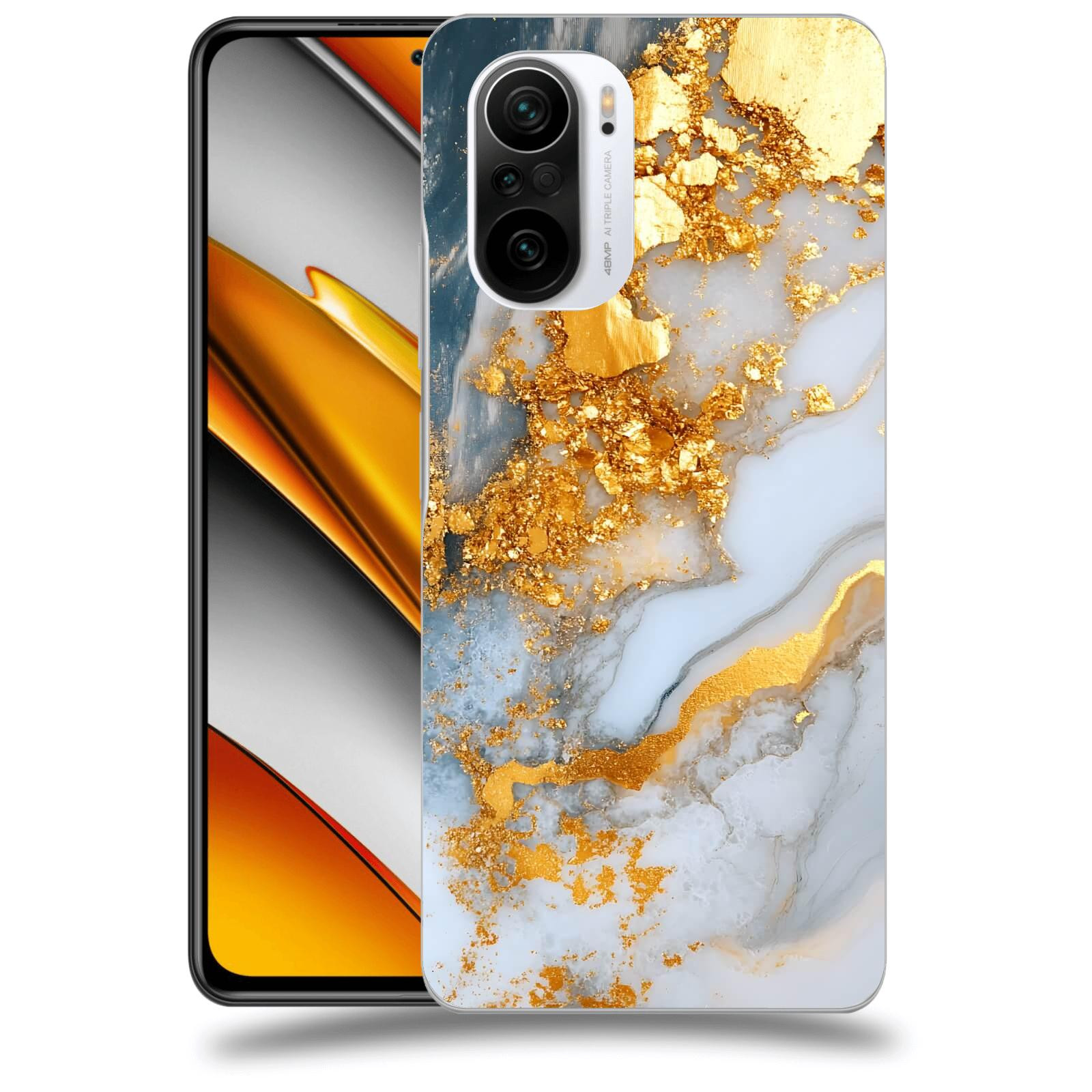 ACOVER Kryt na mobil Xiaomi Poco F3 - Liquid Gold VII