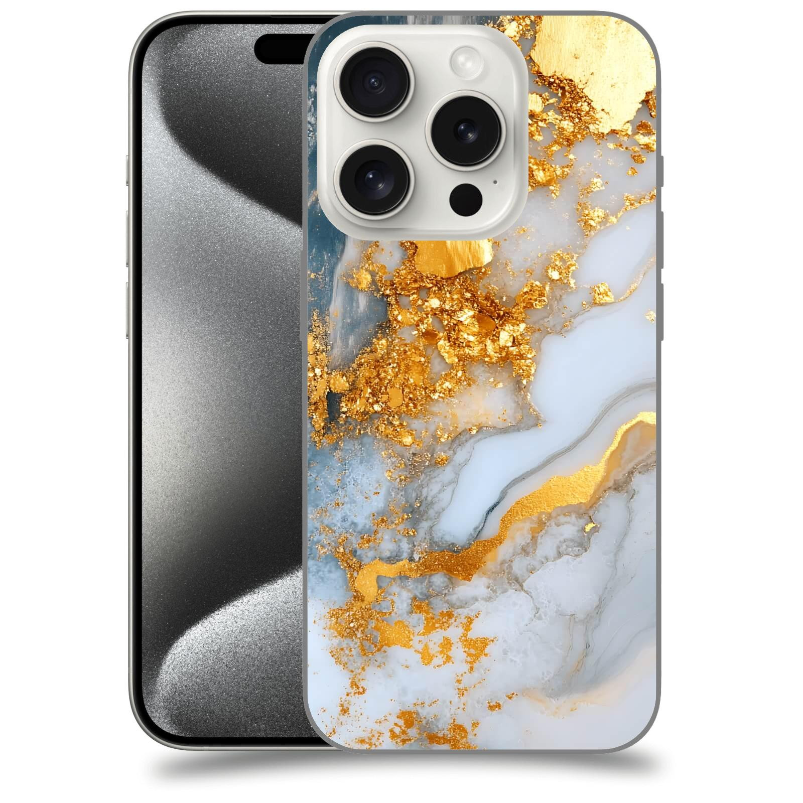 ACOVER Kryt na mobil Apple iPhone 15 pro - Liquid Gold VII