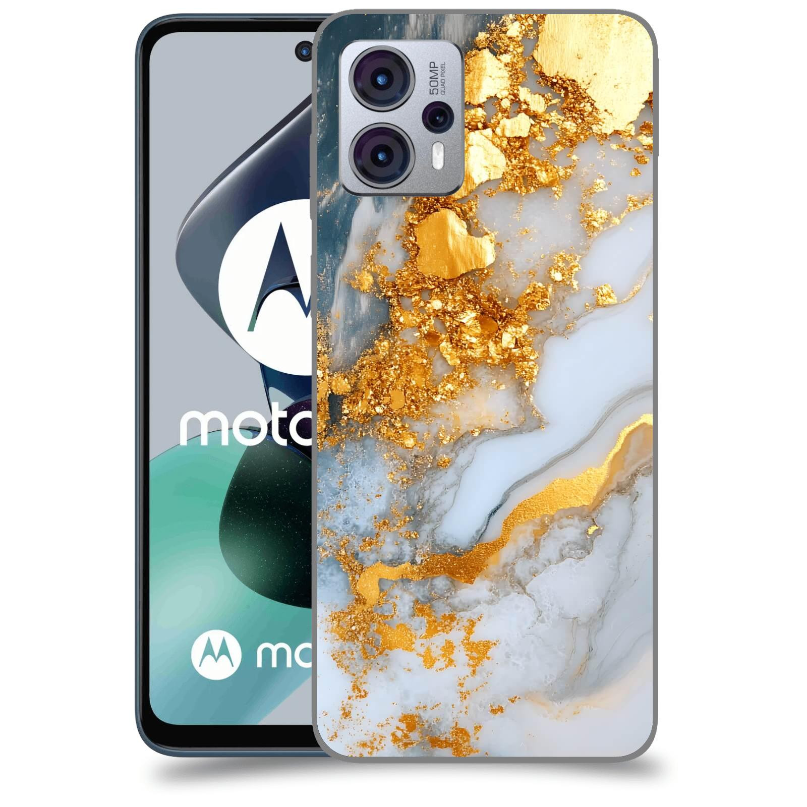 ACOVER Kryt na mobil Motorola Moto G23 - Liquid Gold VII
