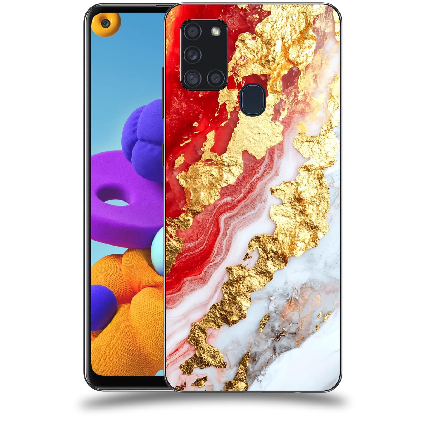 ACOVER Kryt na mobil Samsung Galaxy A21s - Golden Blood II