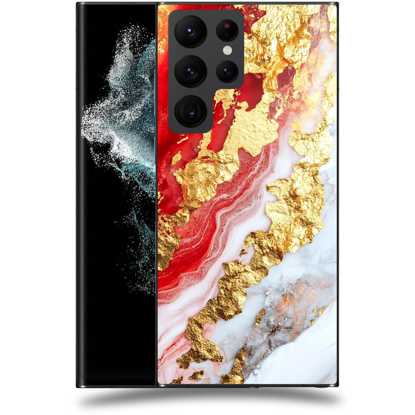 ACOVER Kryt na mobil Samsung Galaxy S22 Ultra 5G - Golden Blood II