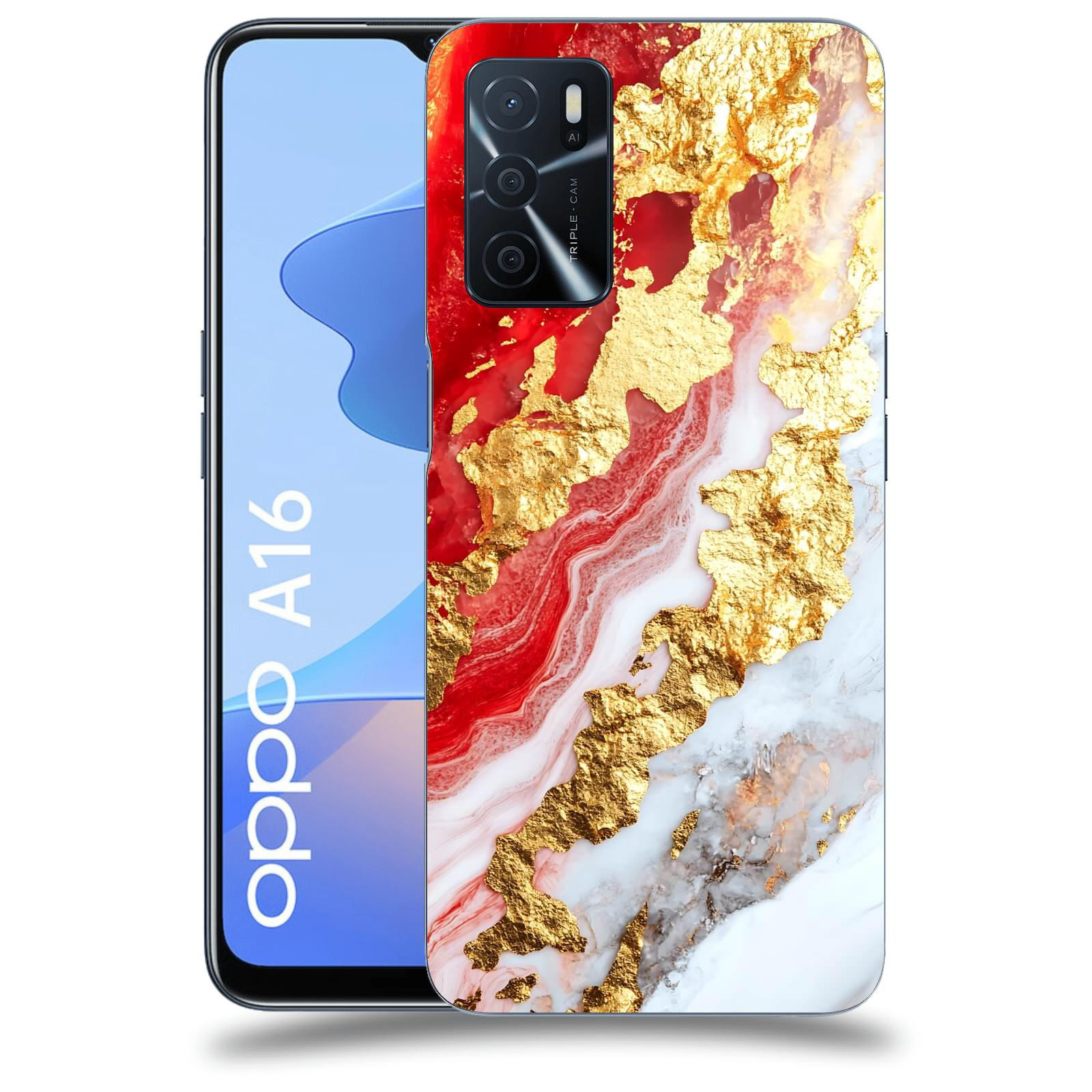 ACOVER Kryt na mobil OPPO A16 - Golden Blood II