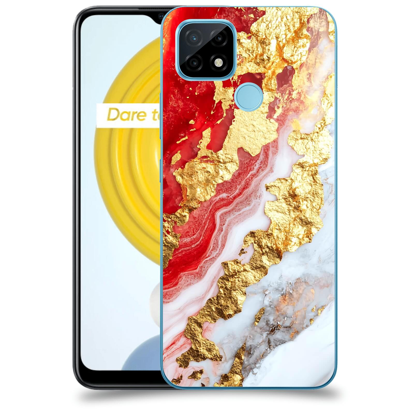 ACOVER Kryt na mobil Realme C21 - Golden Blood II