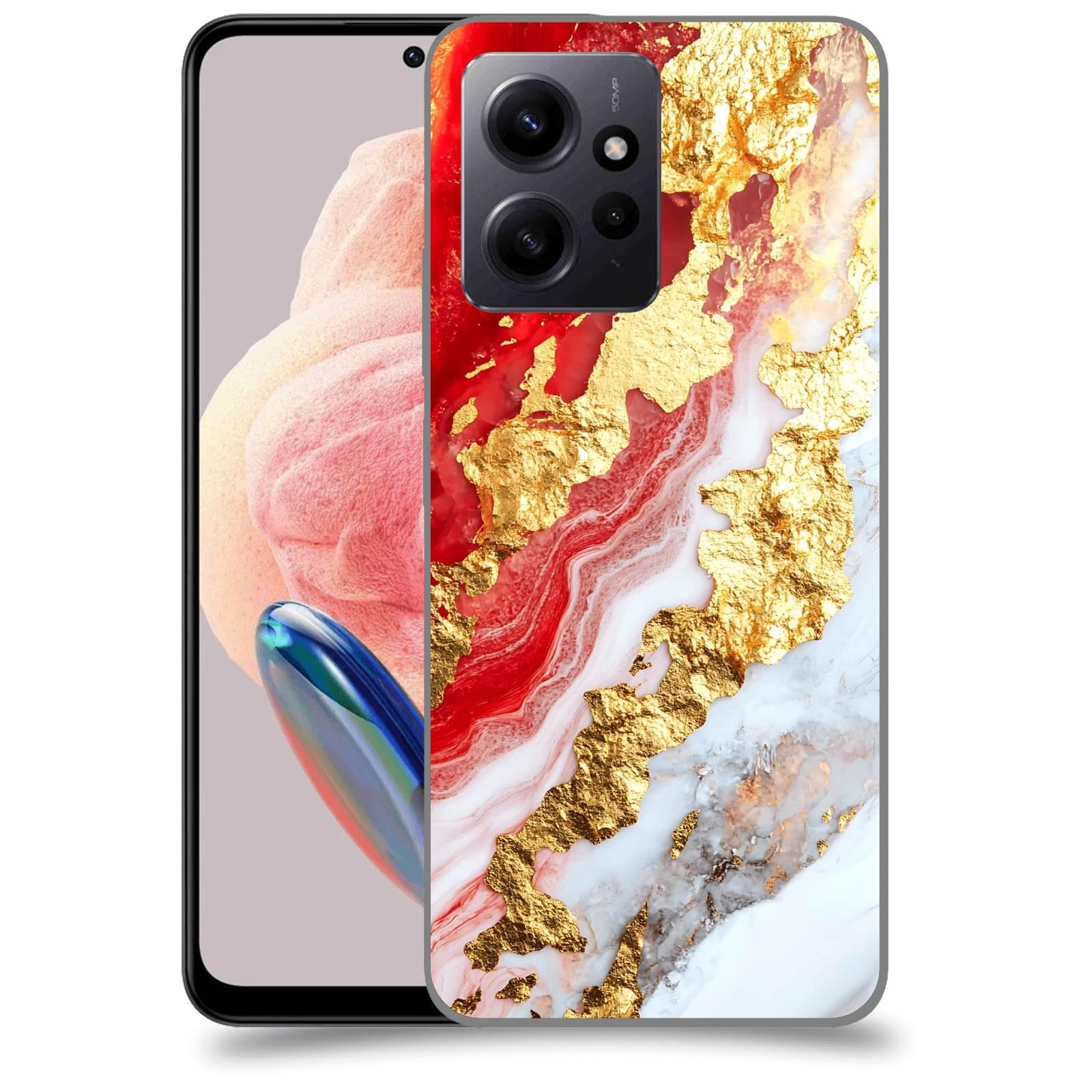 ACOVER Kryt na mobil Xiaomi Redmi Note 12 4G - Golden Blood II