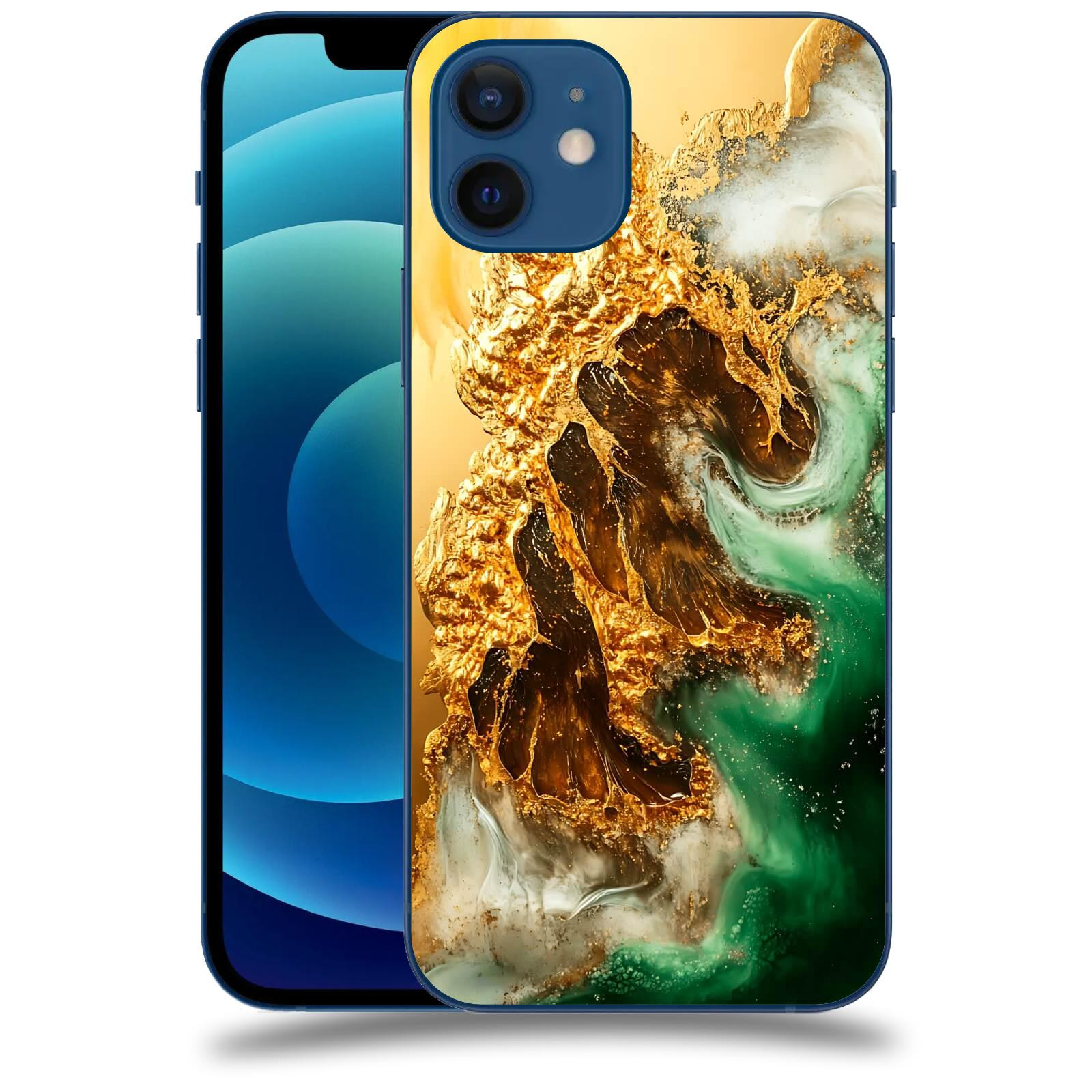 ACOVER Kryt na mobil Apple iPhone 12 - Golden Moss II